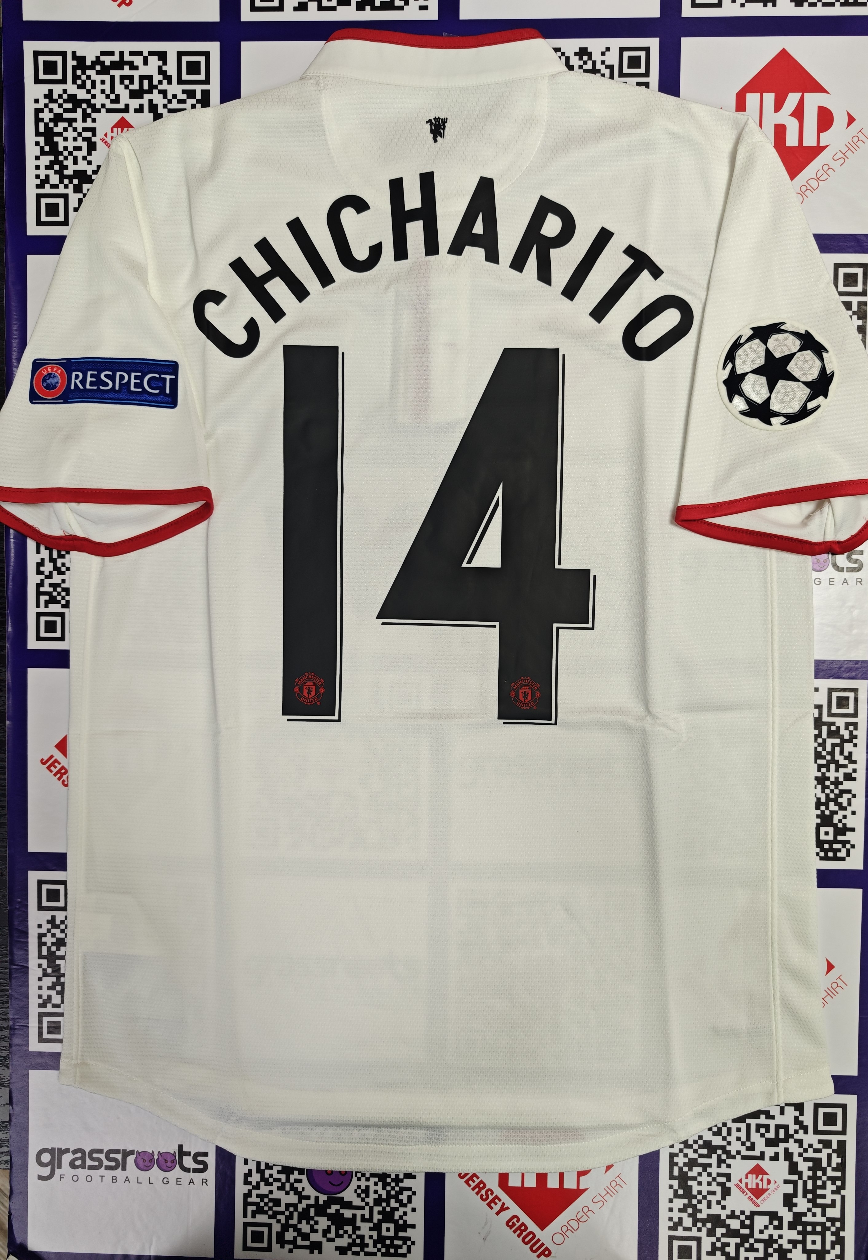 12/14 曼聯 客 Size M 原裝CHICHARITO 歐聯Fullset 