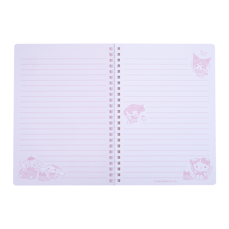 Mix Characters A5 Soft Wire-O Notebook A5軟線圈簿 (共100頁紙, 內頁間線)