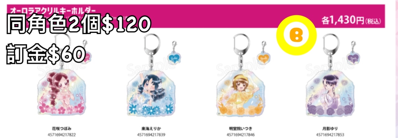 Preorder預訂7/2026年HeartCatch光之美少女匙扣