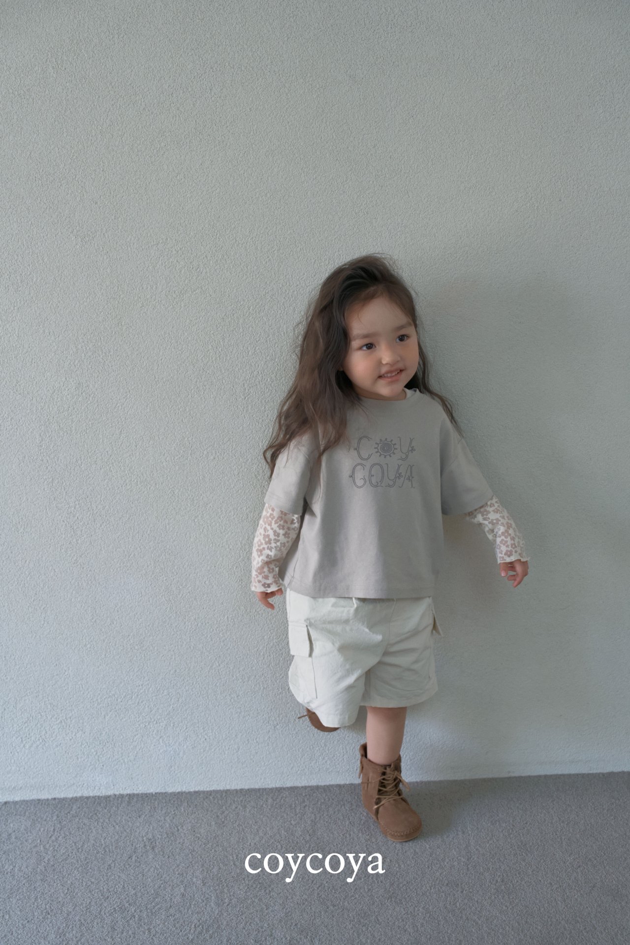 🌸預訂 韓國直送🌸🇰🇷COYCOYA兩色標誌印花寬鬆短袖T恤