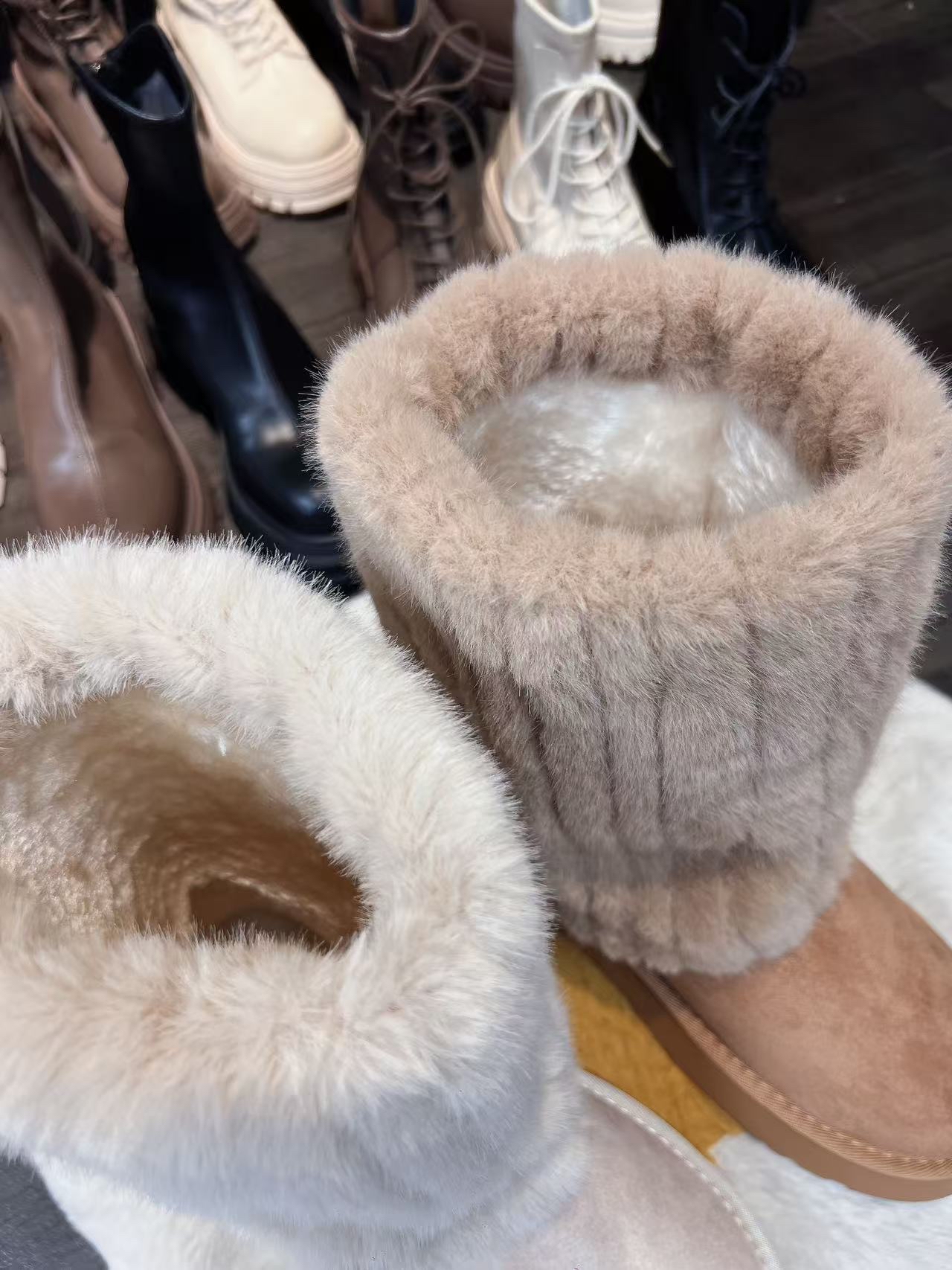 TA66 雪地毛毛袜套靴