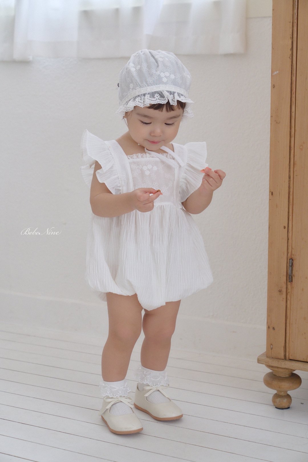 ☀️預訂 韓國直送☀️🇰🇷Bebenine蕾絲荷葉邊背心包屁衣