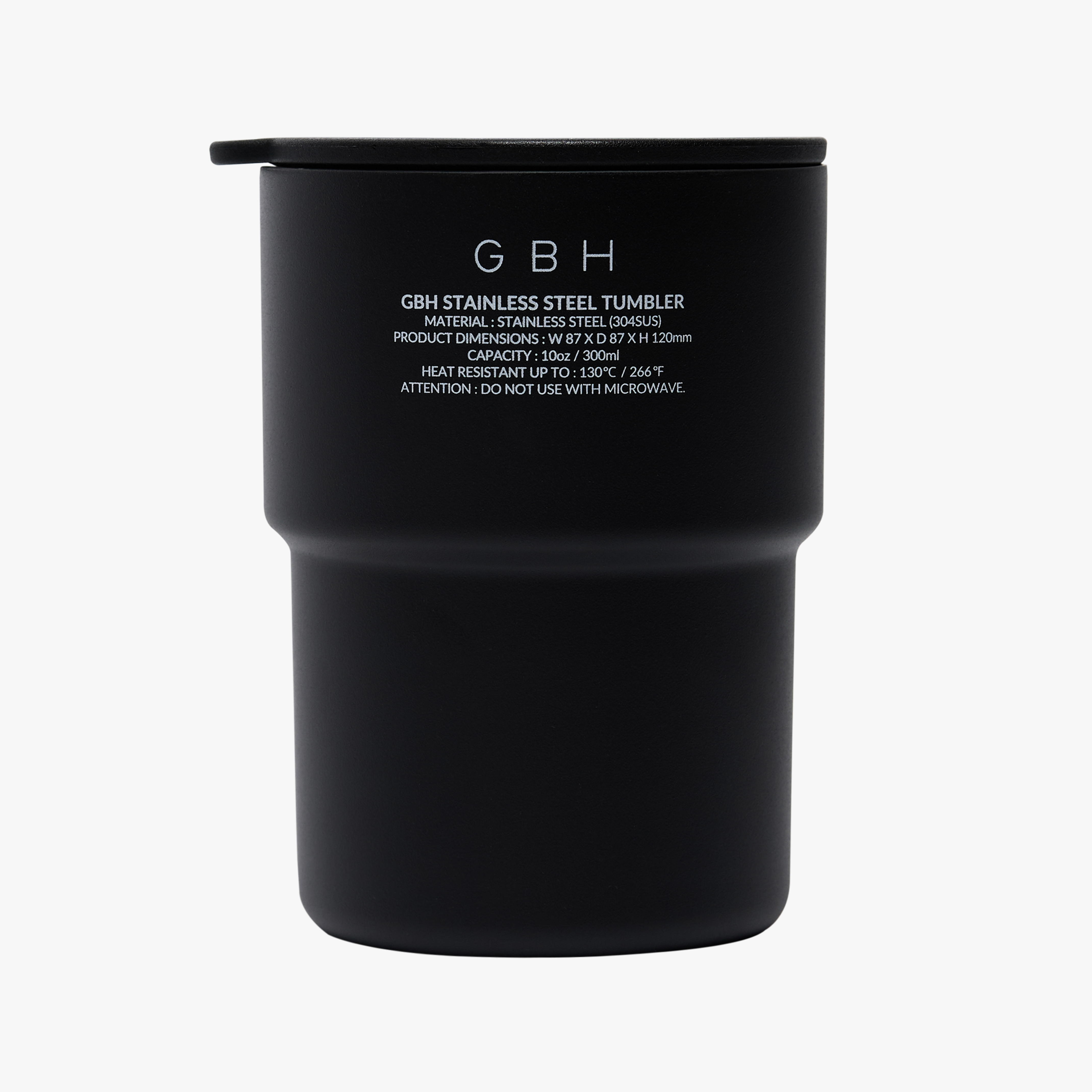 GBH STAINLESS STEEL TUMBLER / BLACK / 300ml