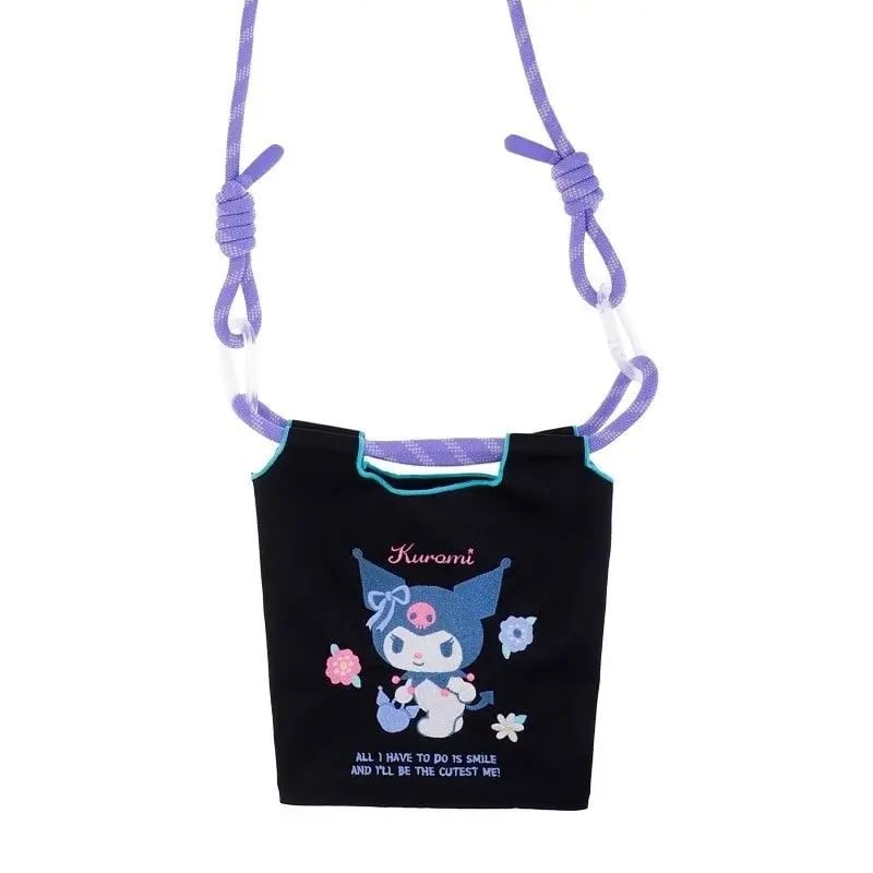 現貨🐱| Sanrio Kuromi/Hangyodon粗繩斜揹袋