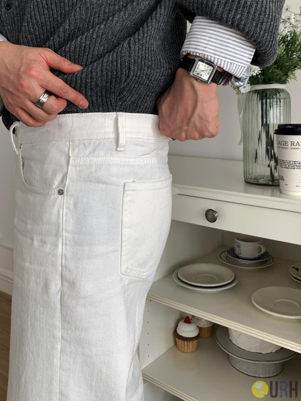 【100%保證韓國直送】Pierre 後腰鬆緊 Washing Wide 牛仔褲 [9 color] RL114760