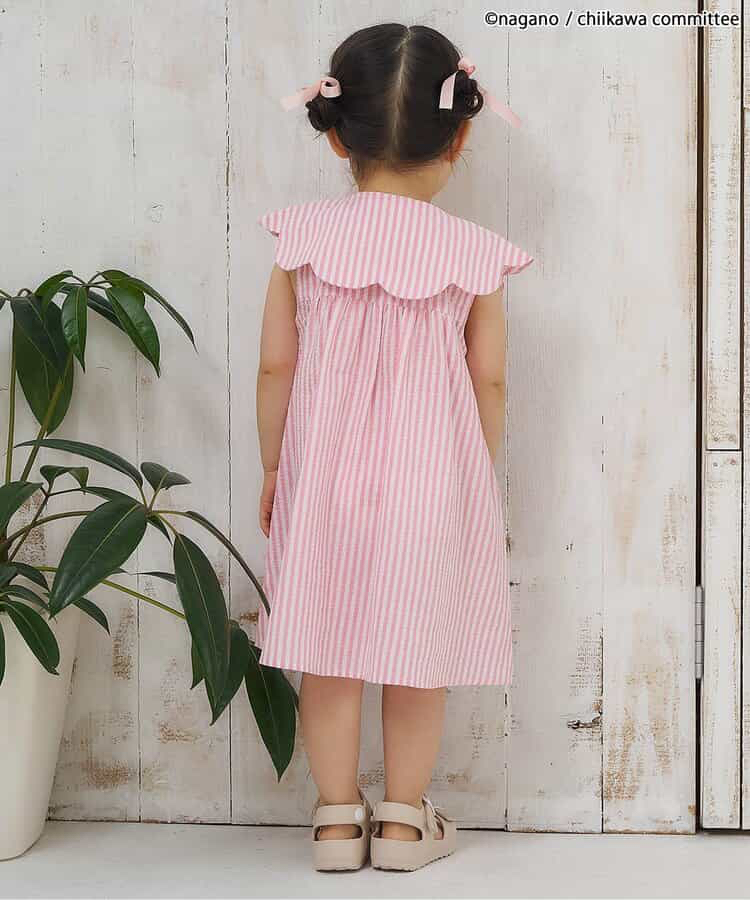 🇯🇵預訂 日本直送🇯🇵Apres les cours x Chiikawa系列兩色人物刺繡貼花條紋翻領連身裙