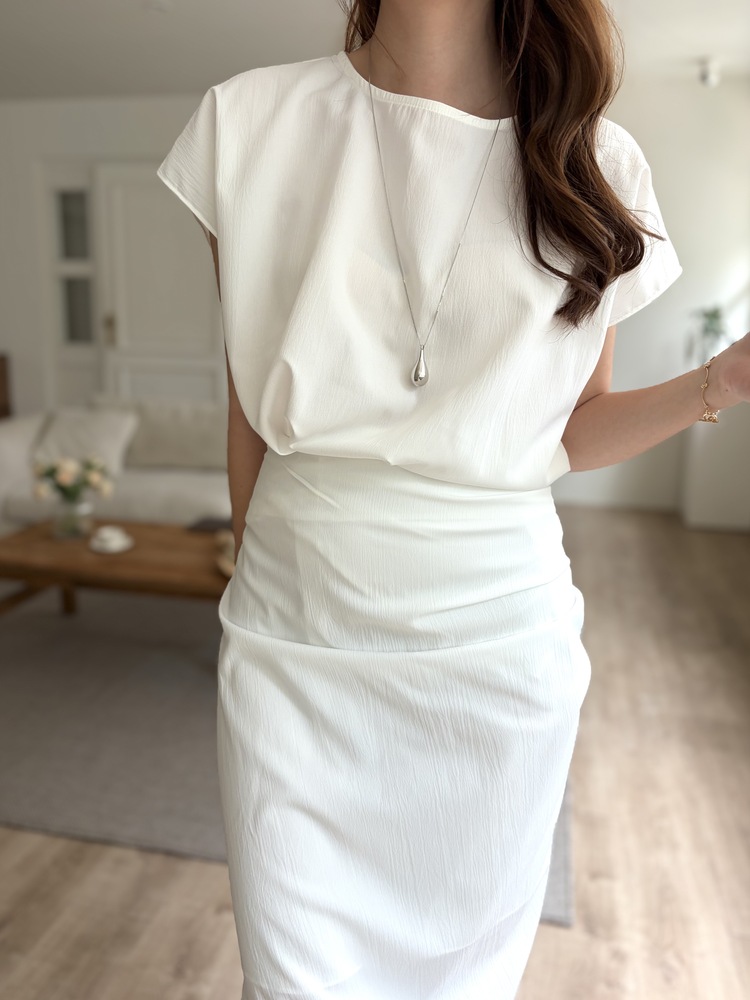 Lyra Ruched Set (White)