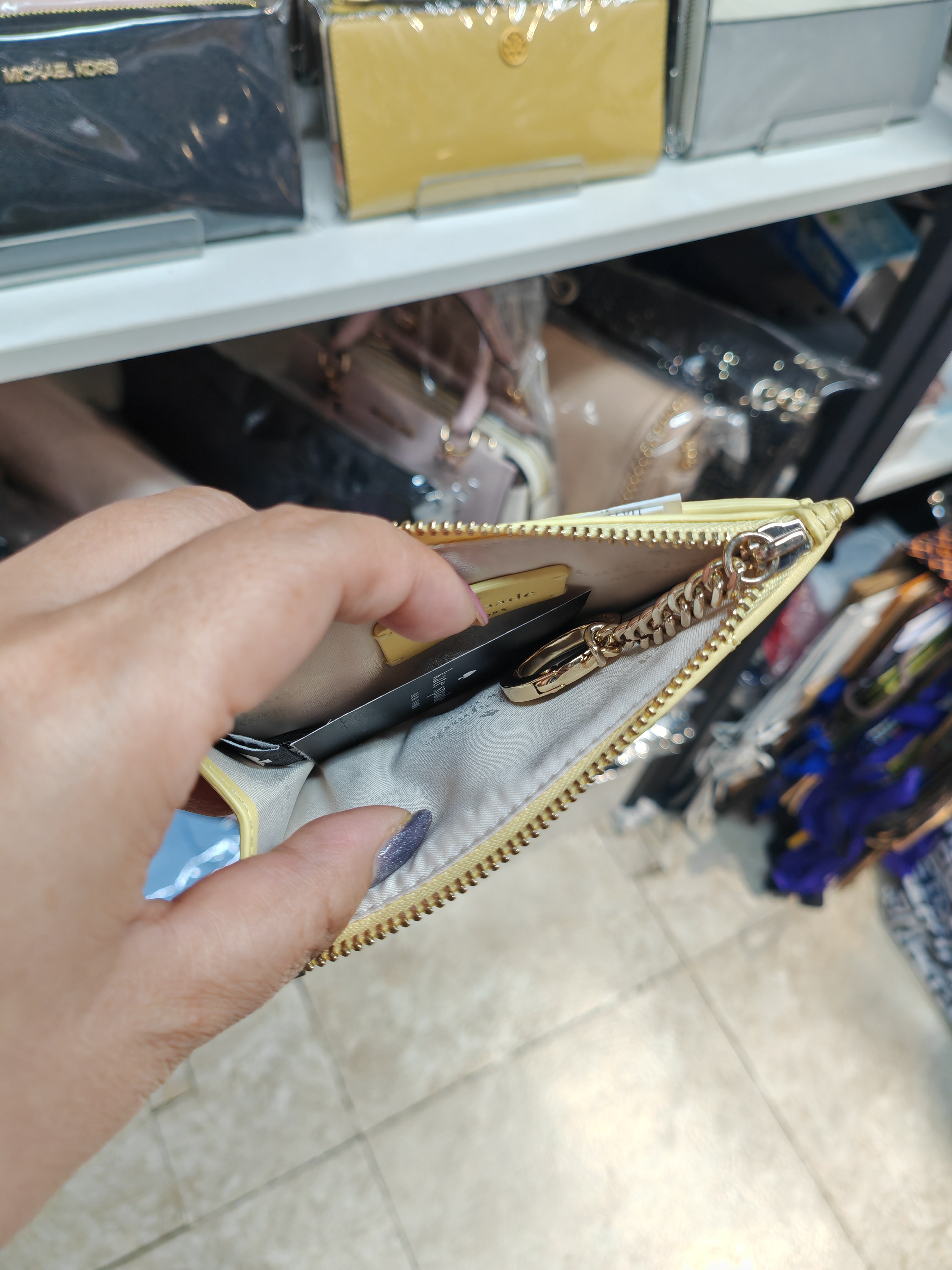 香港現貨-Kate Spade smooth Quilted small card holder 