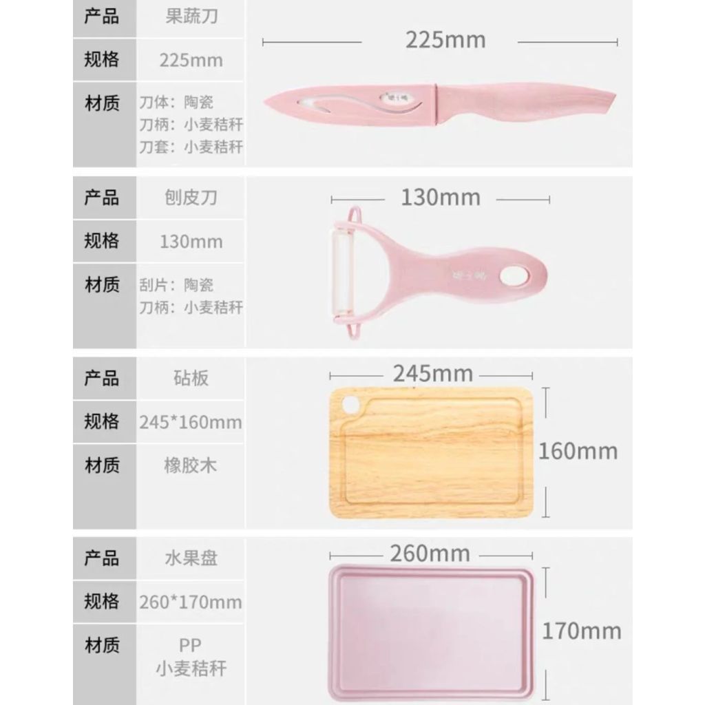 $108套，2套起$99套。張小泉陶瓷水果4件套