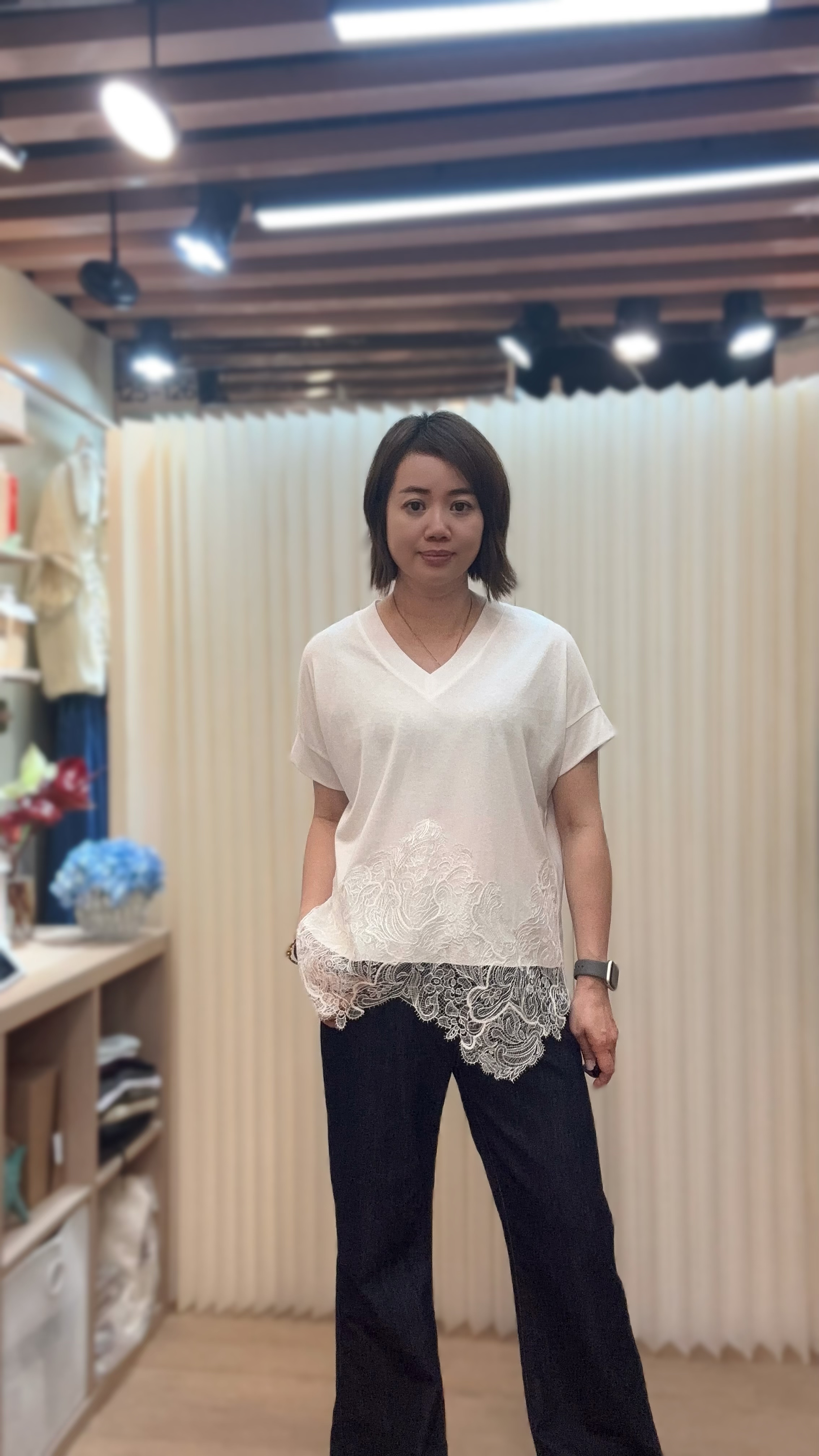 歐洲V領Lace腳Tee  M949 MPL6327274