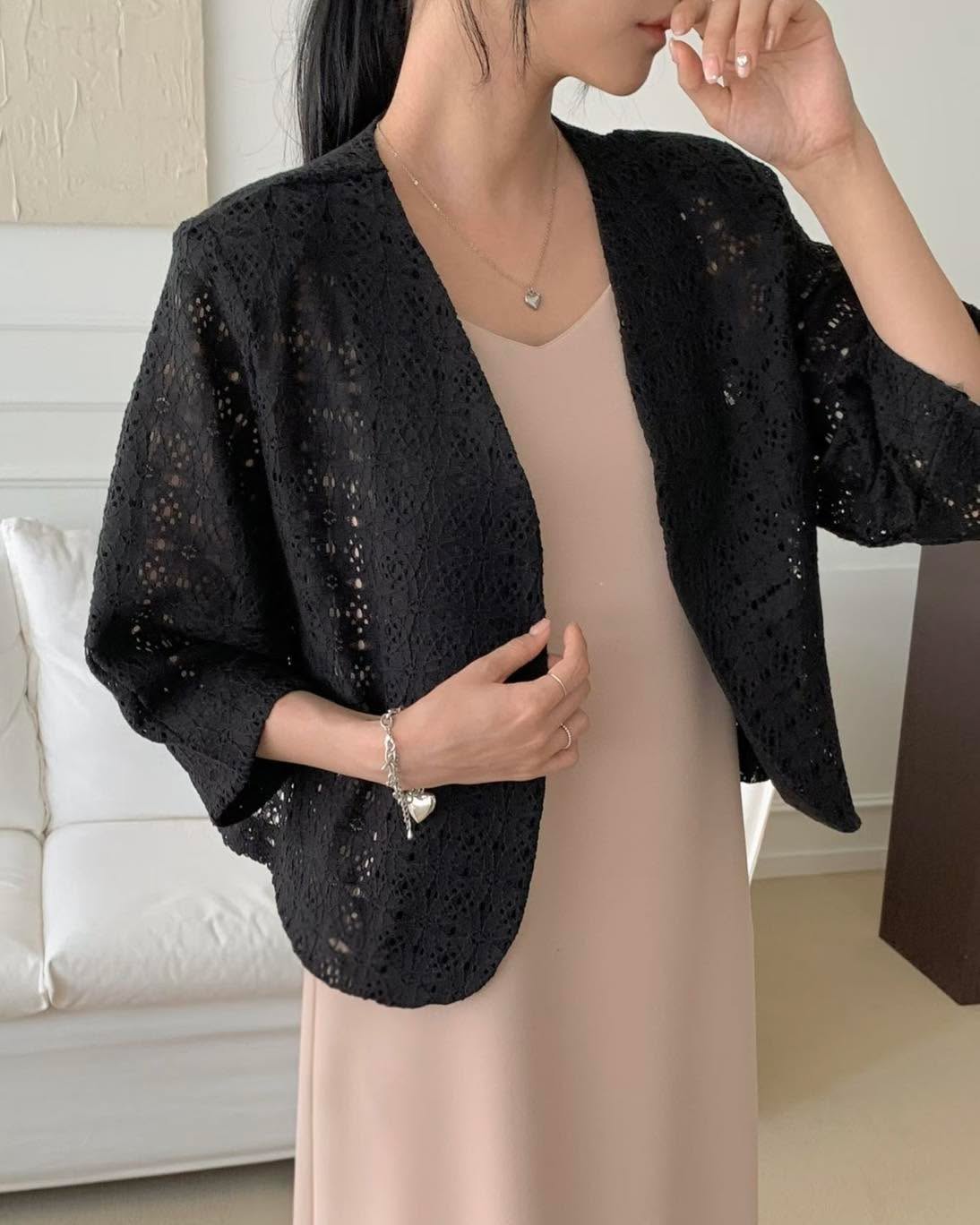 返工通花中袖外套