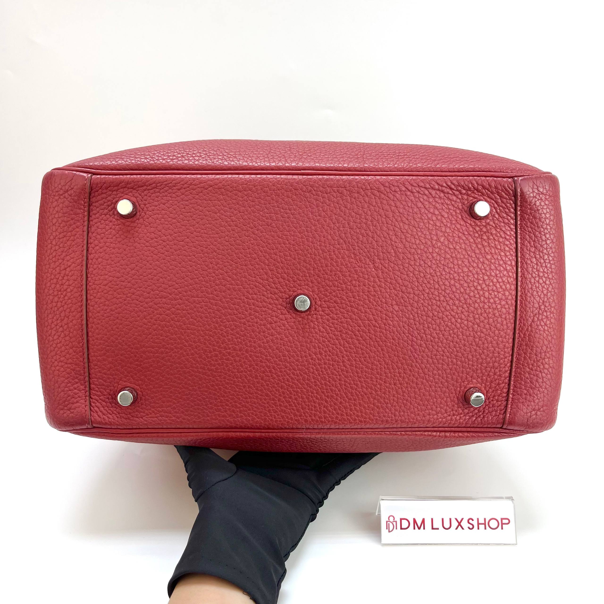Hermes Lindy 34 Rouge Grenat PHW (Stamp Square R, Y 2014)