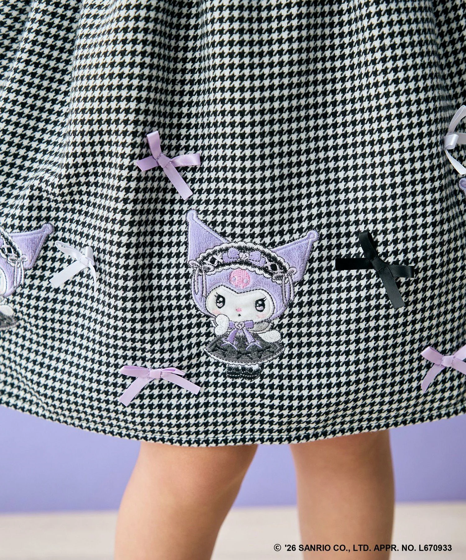 🆕【⭐訂購⭐】🌀 🇯🇵 日本直送 #Sanrio 刺繡貼花 絲帶 千鳥格 背帶裙［3款選］🌀 [ELJA-0204][261122]