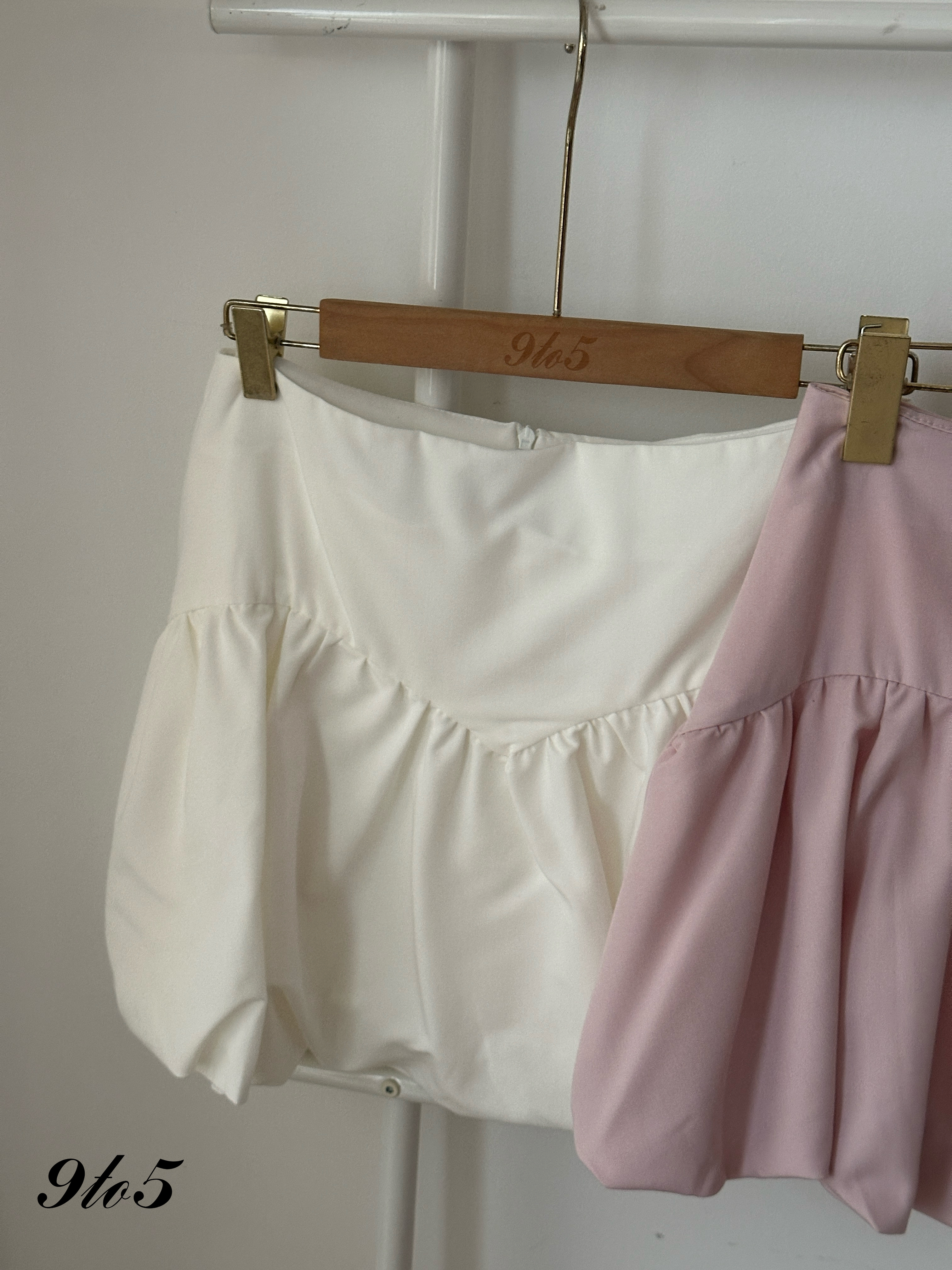 D2328 Sleeveless Tweed Matching Set - Cream & Pink