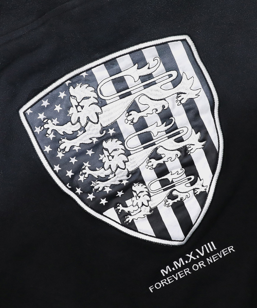 Shield Old Glory Hood - Dusty Black - 실드 올드 글로리 후드 - 더스티블랙