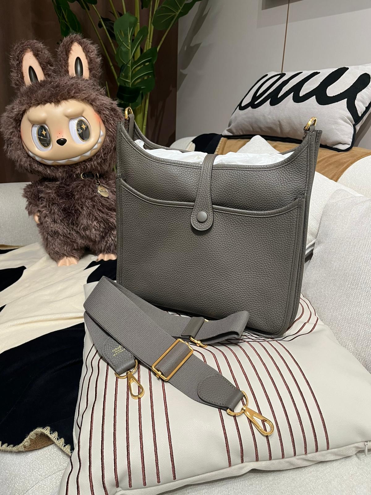 Hermes Evelyne 29 Stamp C 錫器灰etain 100%Authentic, 98%New ✅Dust bag