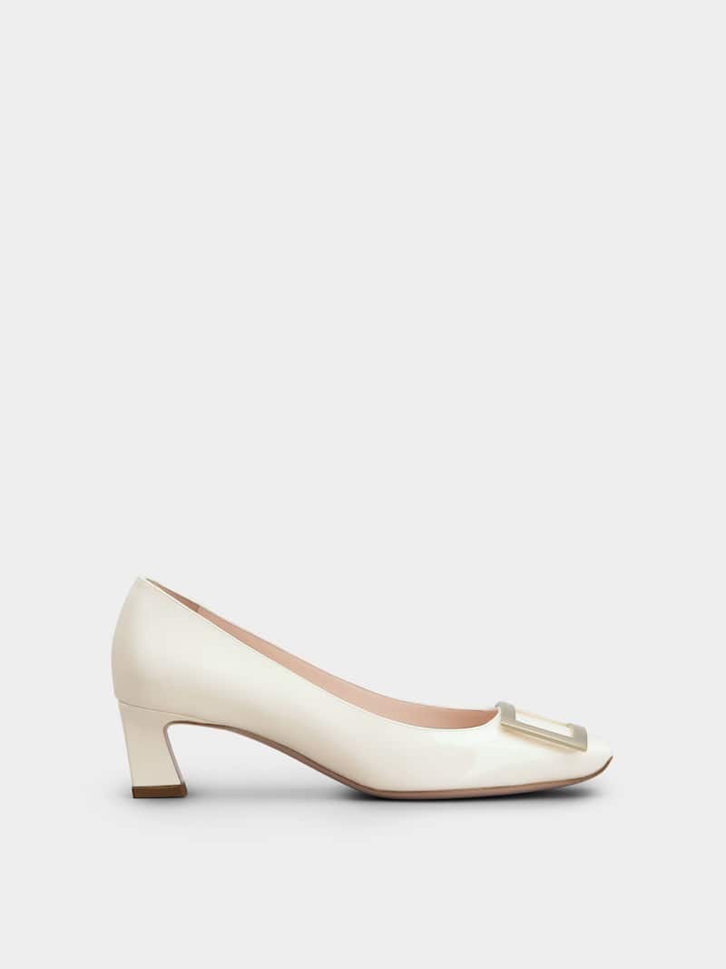限時優惠✨訂貨🍒RV 奶白漆皮4.5cm pumps  Size 34.5-39