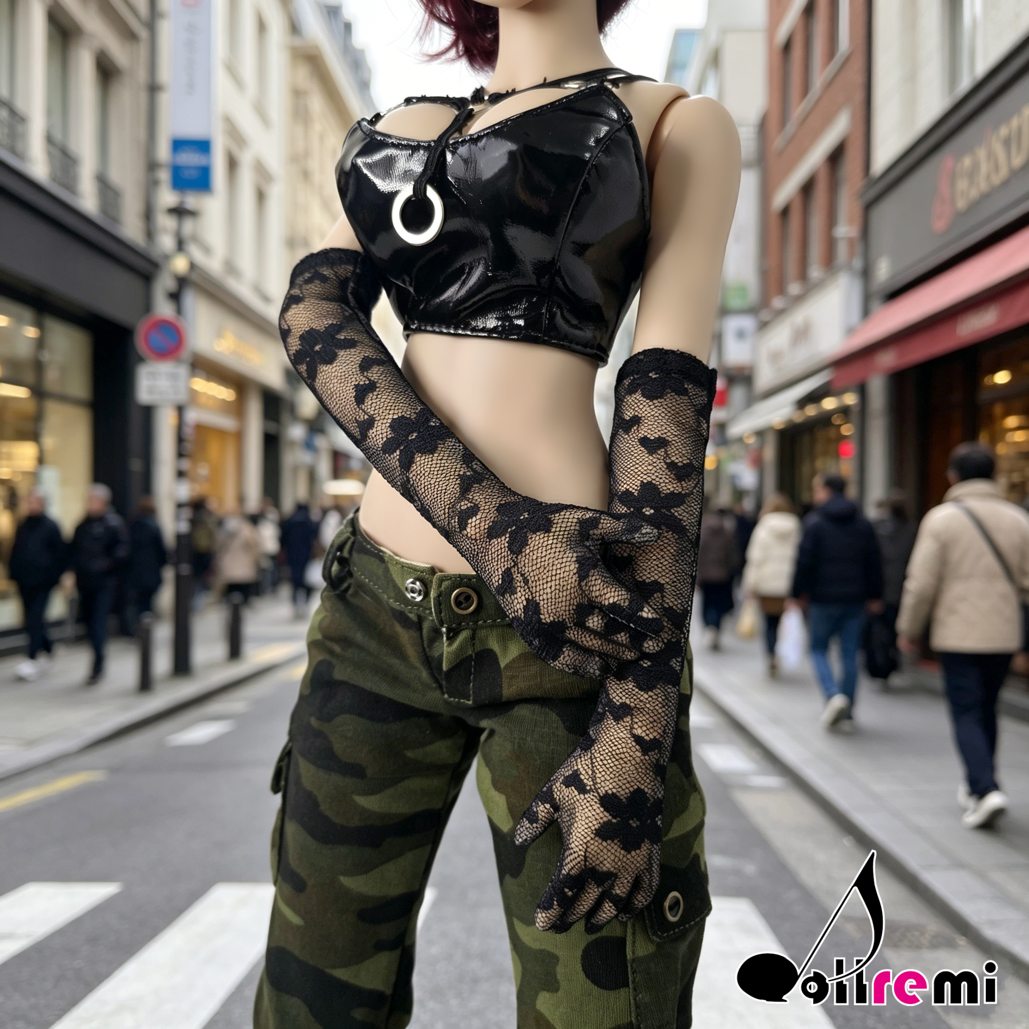 【dollremi】(A0121) 及肘蕾絲手套 Elbow-length Lace Gloves