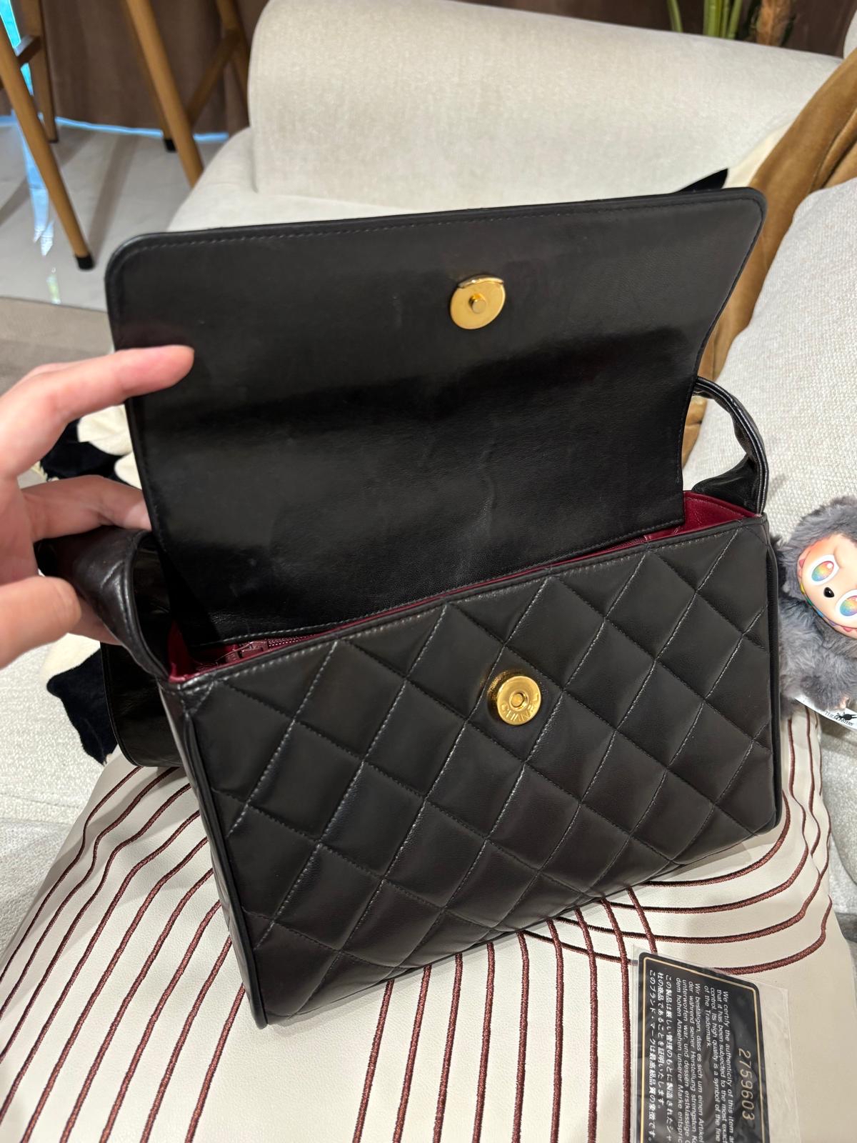 Chanel vintage so black Shoulder bag 100%Authentic ,88%new✅card