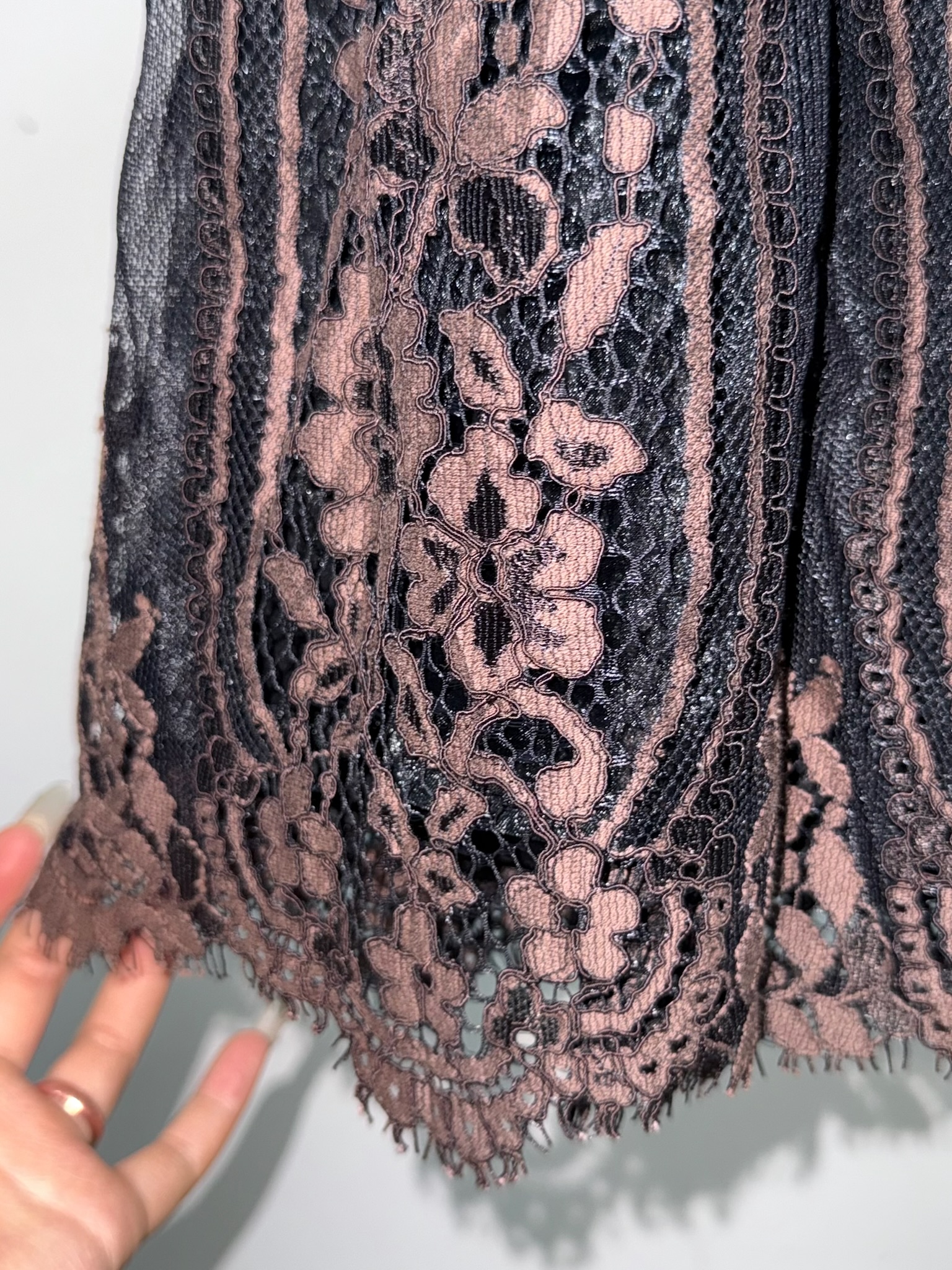 Vintage Whimsigoth Black Mesh Midi Skirt