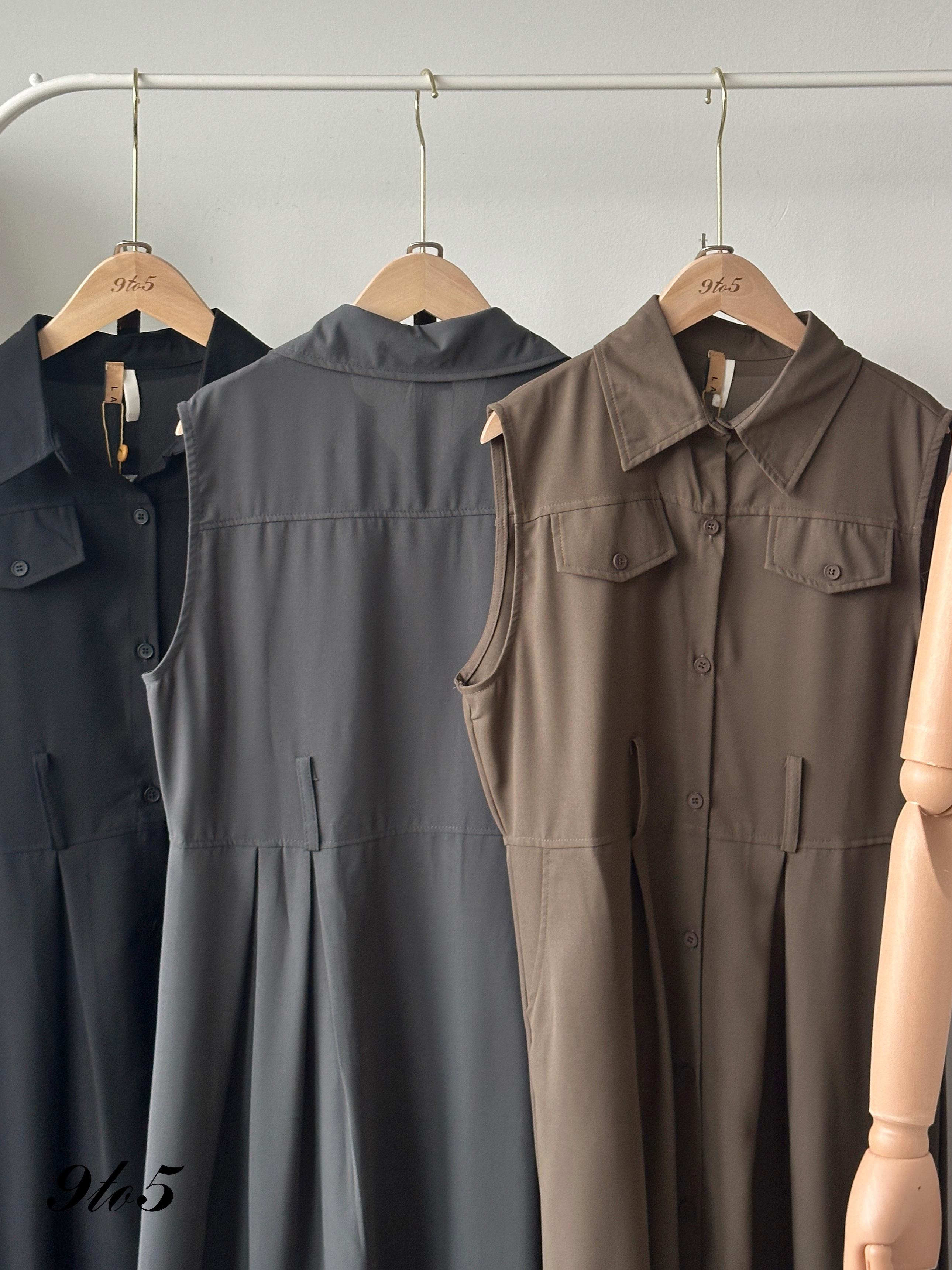 D2353 Sleeveless Long Dress - 4 Colors 