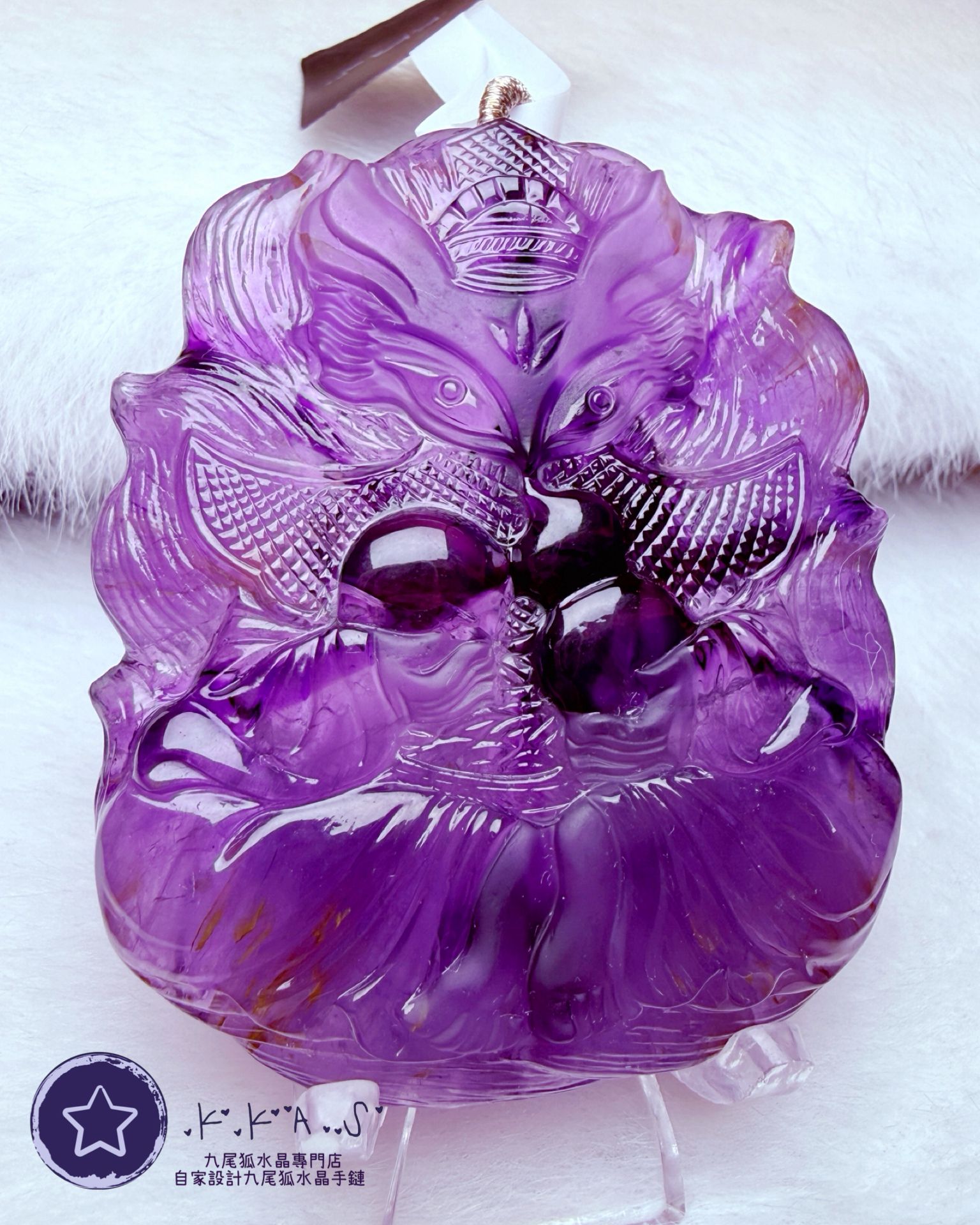K00093 Black Label 紫超七 將軍狐 - 吊墜