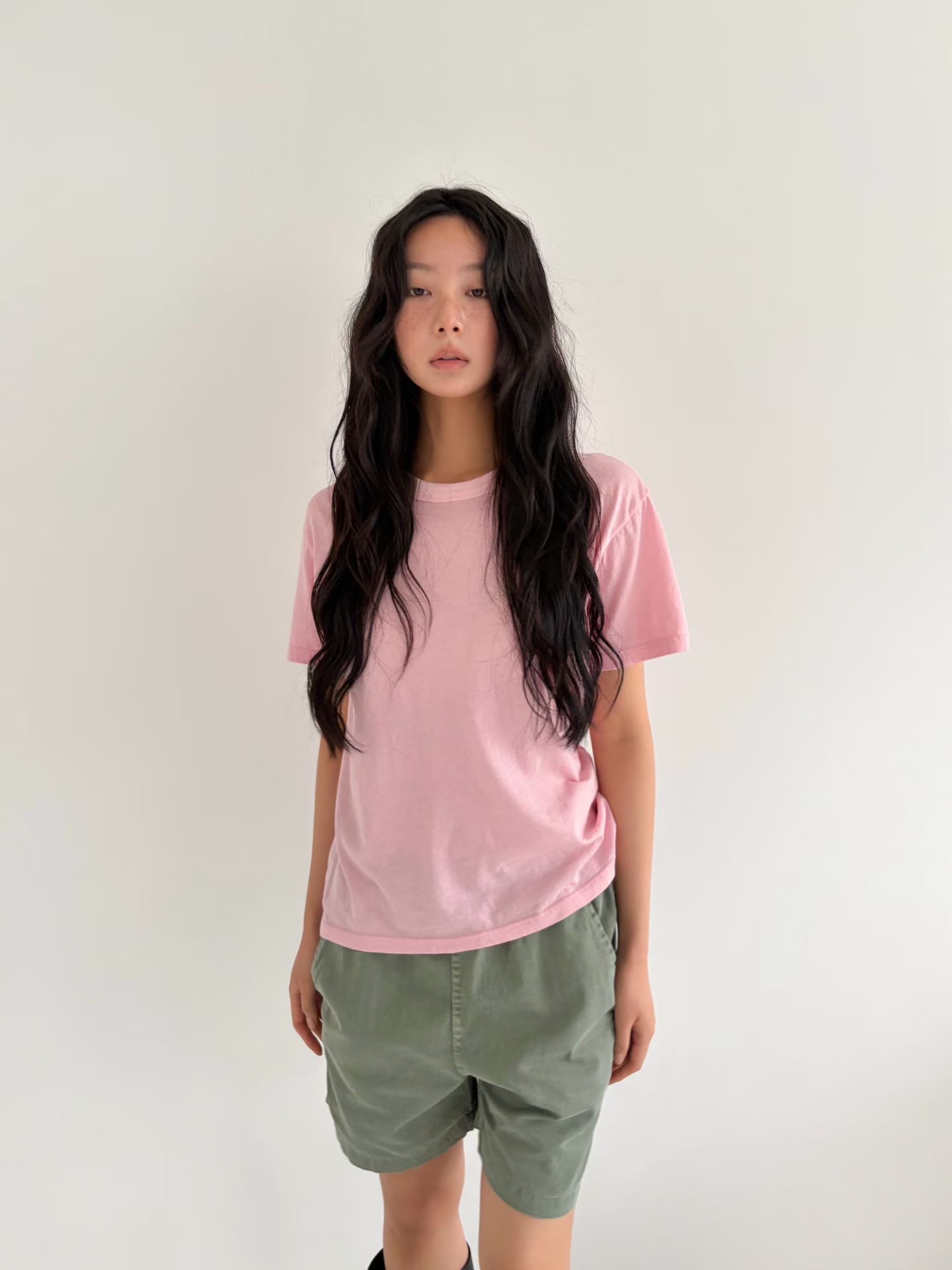 221397 洗水淨色Tee