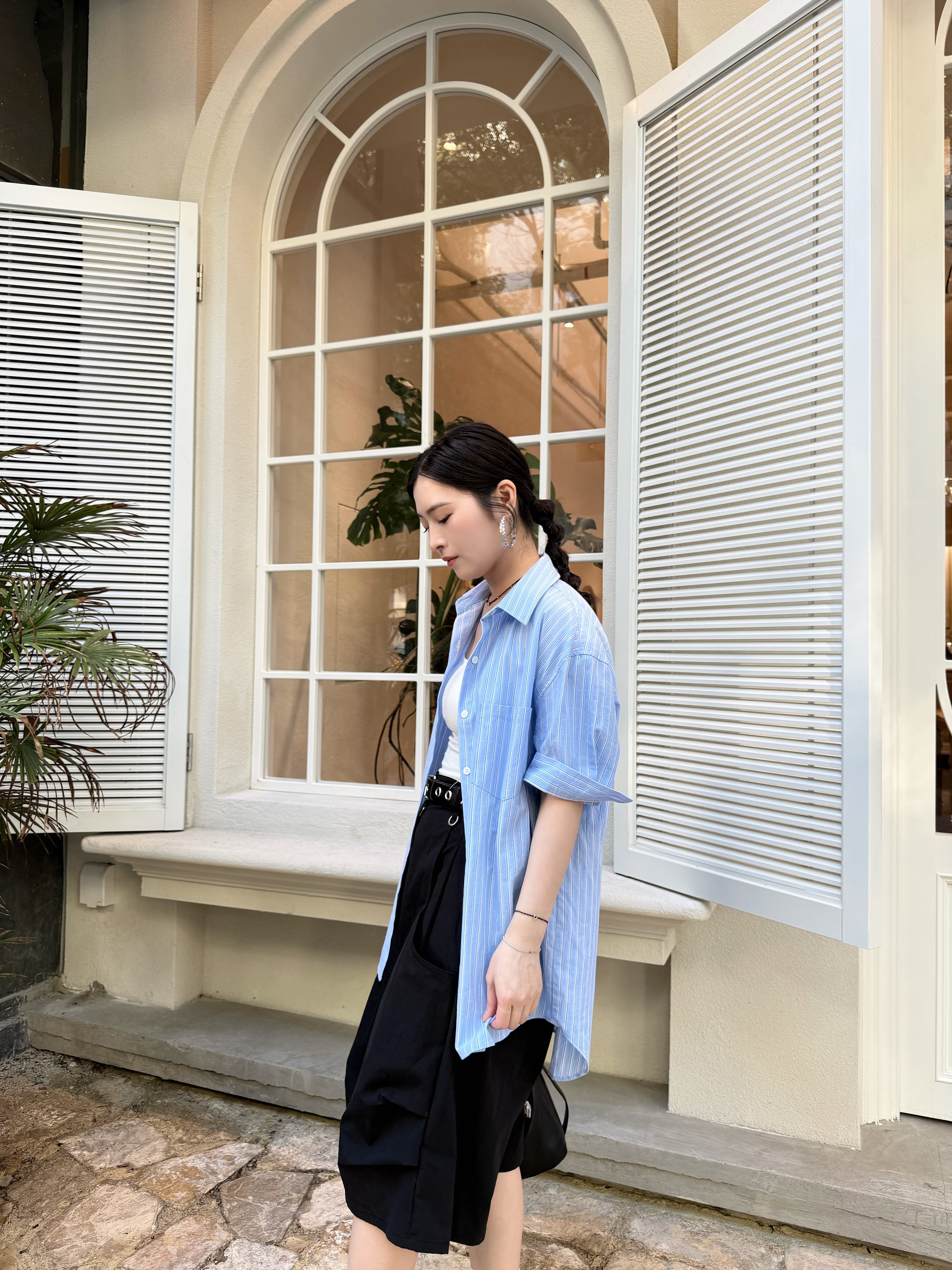 P64 短袖條子恤衫