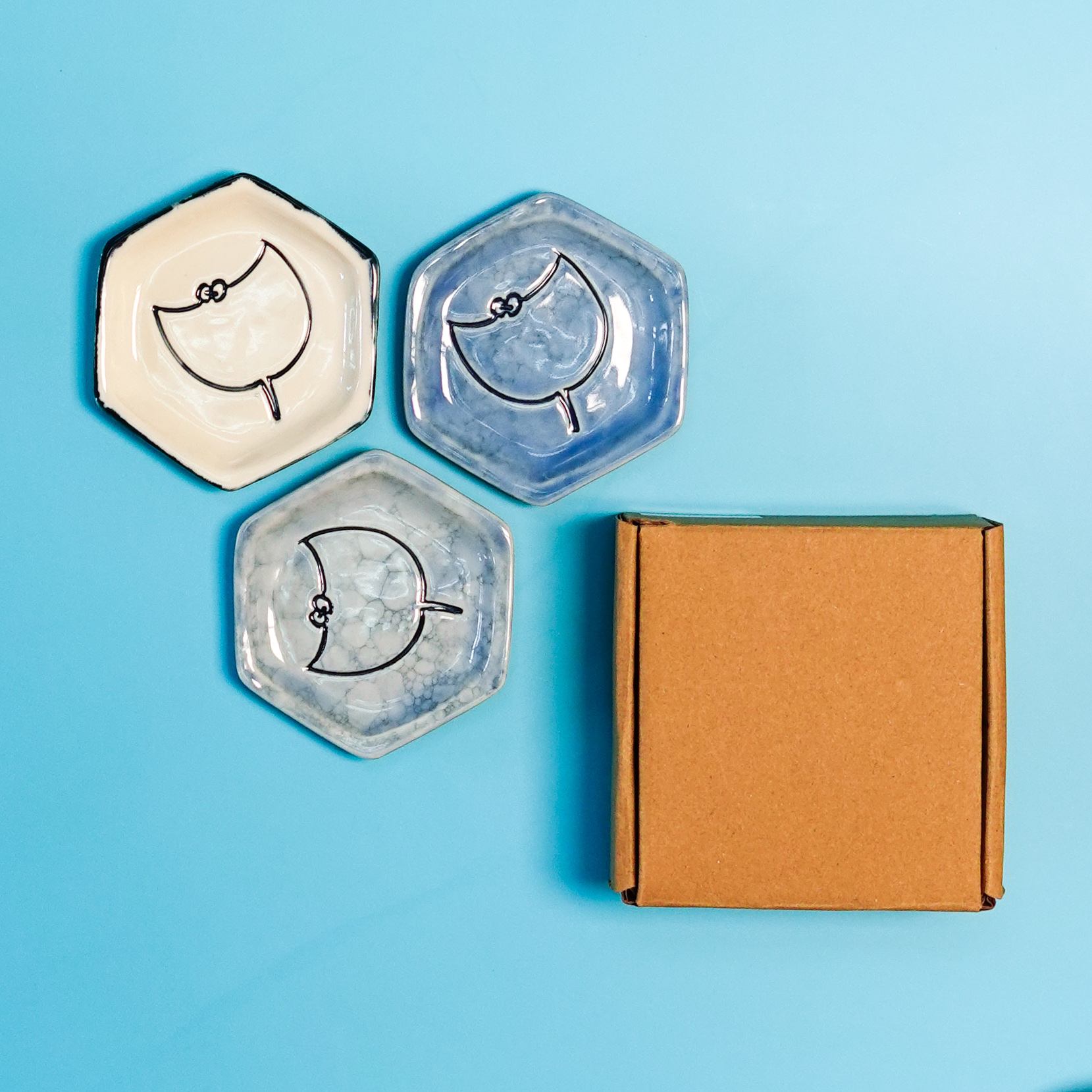 【魔鬼魚系列】魔鬼魚小碟套裝 (藍白) (MC-MR03)