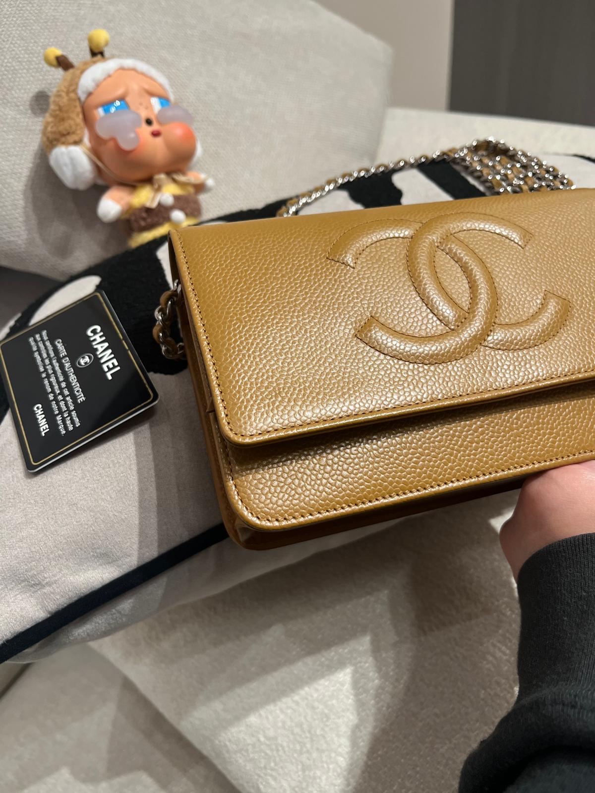 Chanel wallet on chain 荔枝牛皮 100%Authentic ,99%new閑置品  ✅17CARD✅盒 