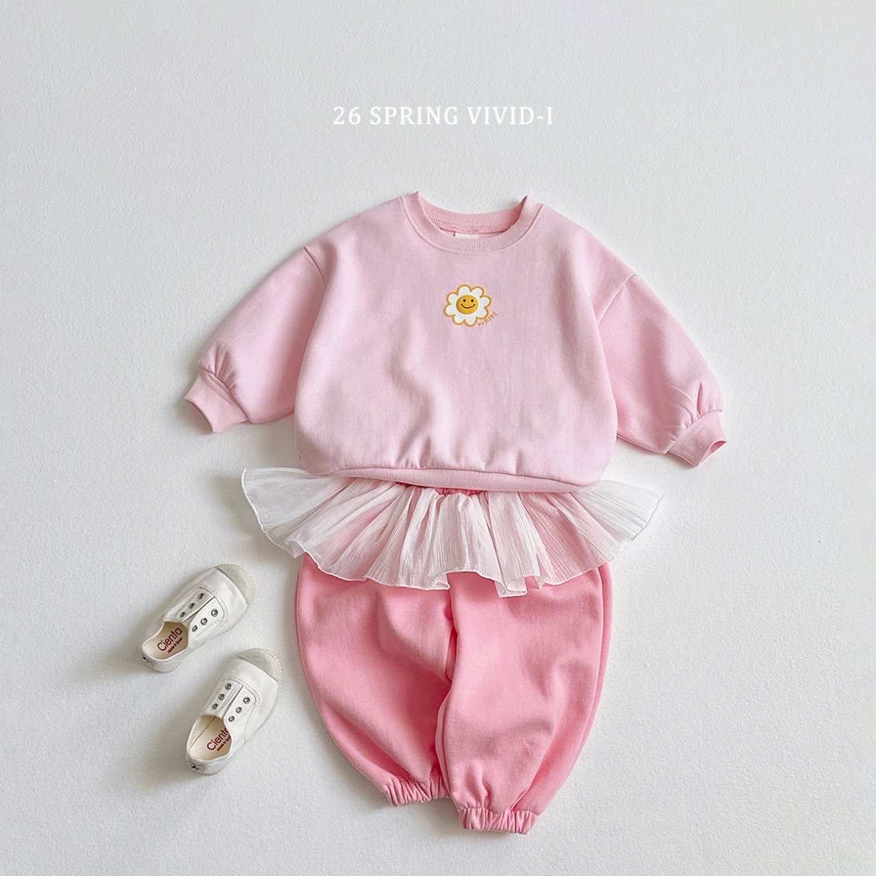 🌸預訂 韓國直送🌸🇰🇷VIVIDI三色立體花花印花長袖上下套裝