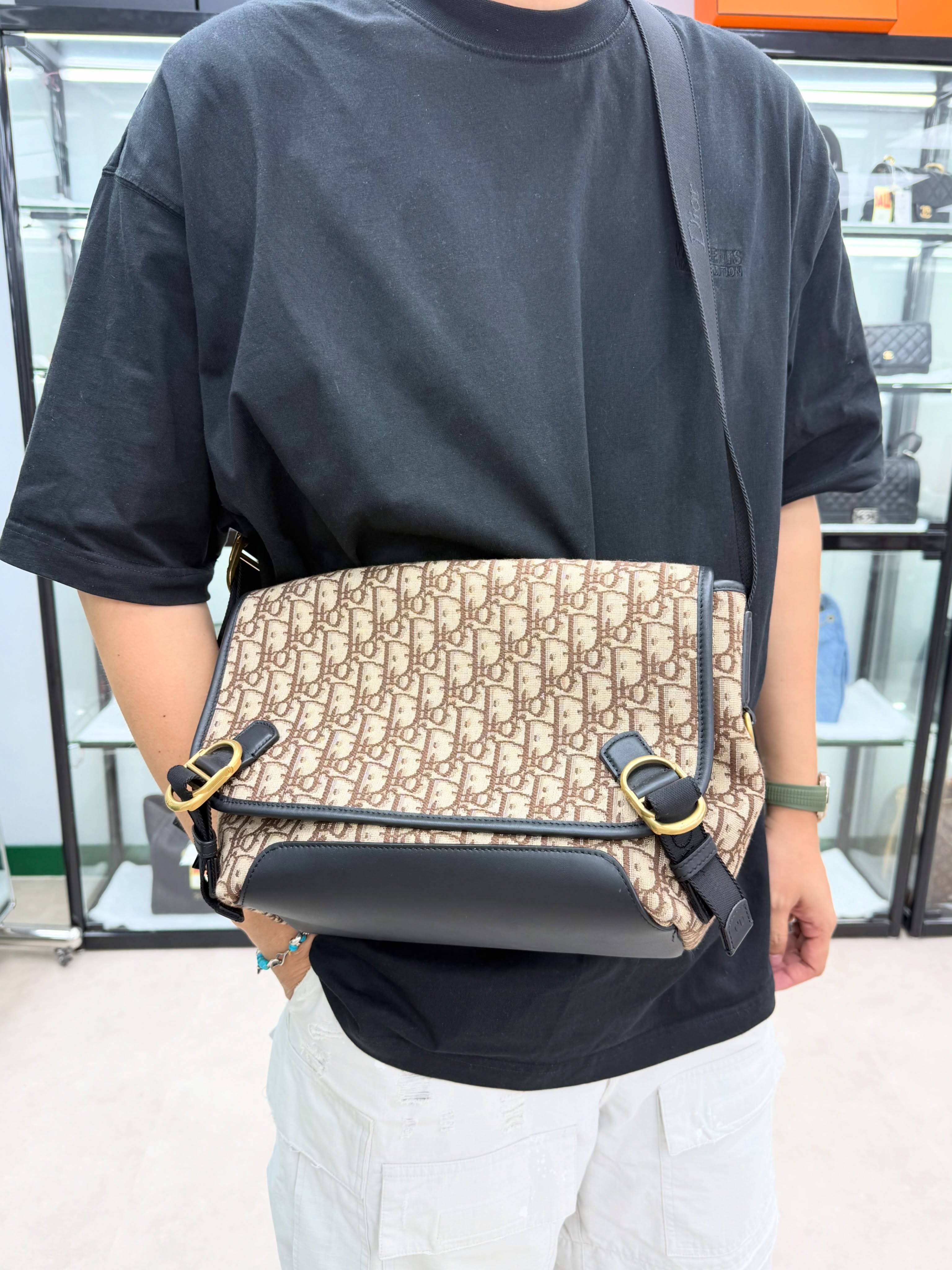 DIOR 👜 PRE OWNED 💼 jett 2026春夏新款 Oblique印花翻蓋包 🤎 