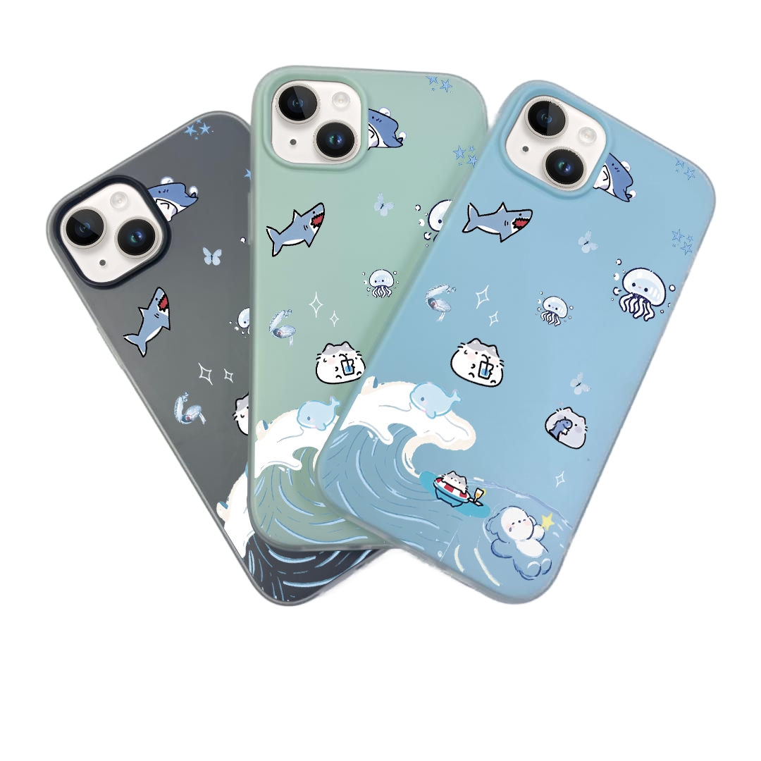 JELLY CASE PHONE FOR IPHONE - DESIGN SHARK B