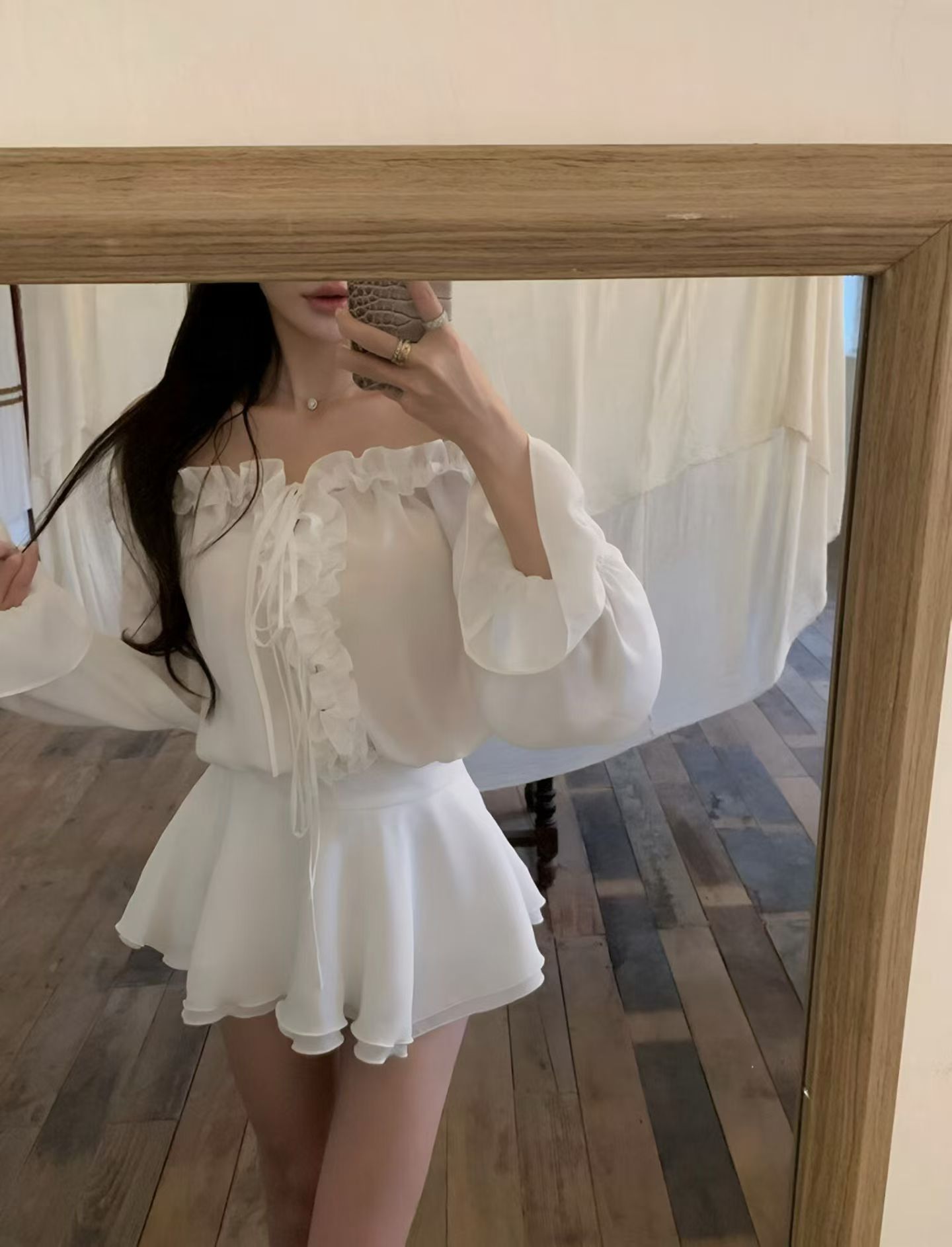 1775 Heiress Fairy Ruffle Co-ord "法式千金仙气荷叶边连身裙"