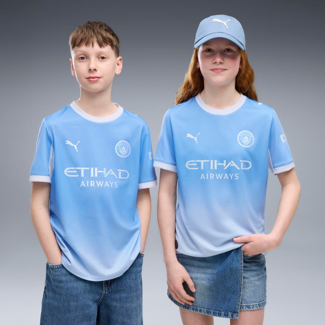 天藍漸變 Puma Manchester City 曼城 2026-27 主場童裝球迷版球衣 (可加印字章) 784329