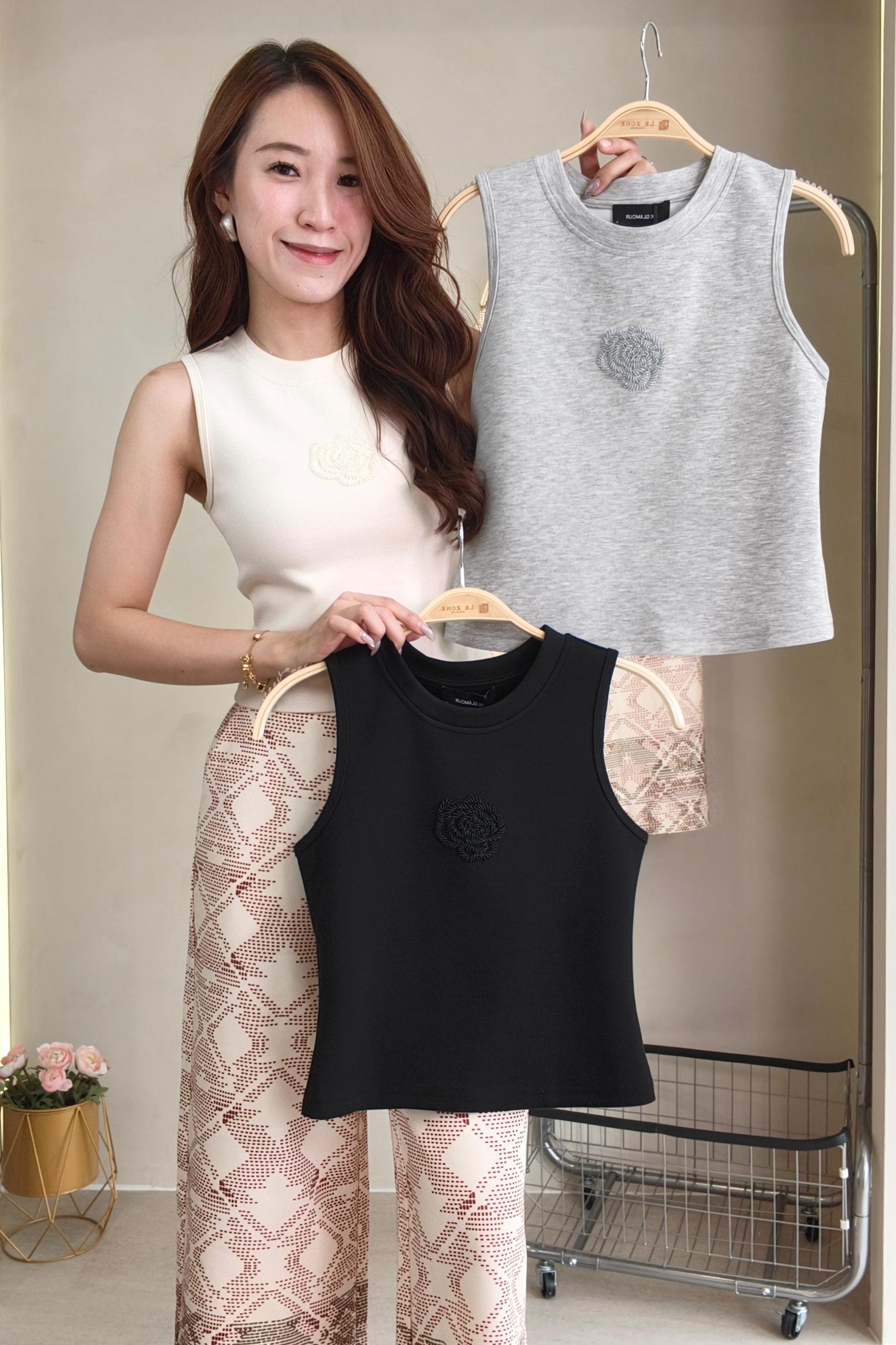CB2699 Rosette Muse Crop Top