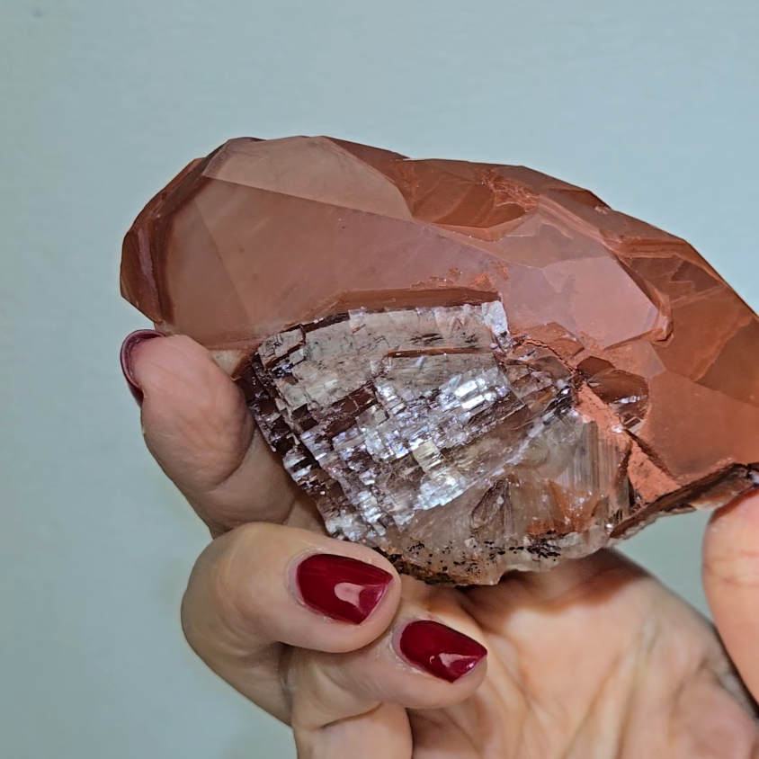 Red diamond calcite with stunning rainbows - CC48
