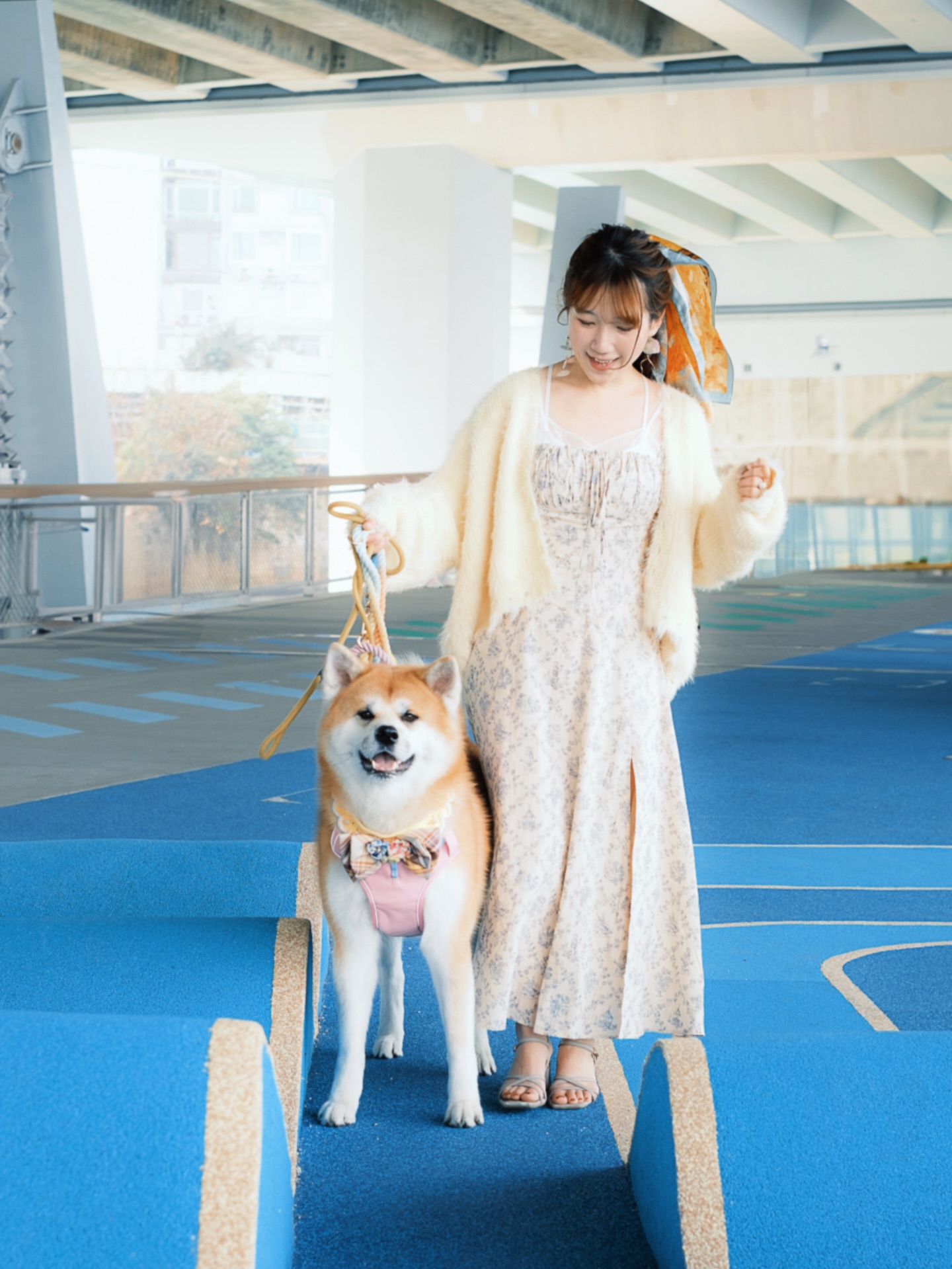 復古花紋連身裙