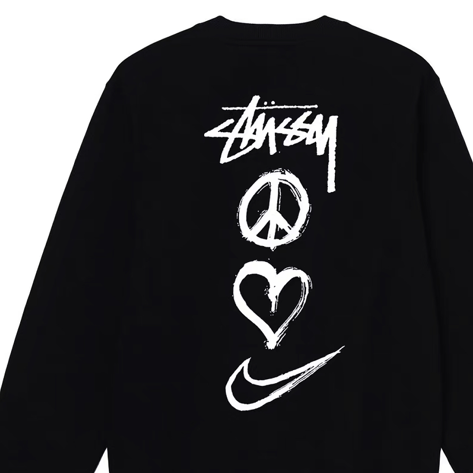 Nike x Stussy Peace Love Swoosh 圓領衛衣| Sweetie Office