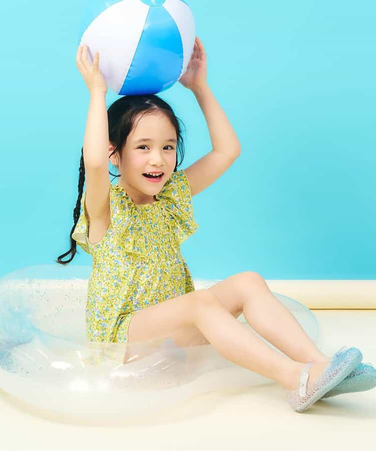 🇯🇵預訂 日本直送🇯🇵Apres les cours六色圖案印花褶皺荷葉邊連身泳衣