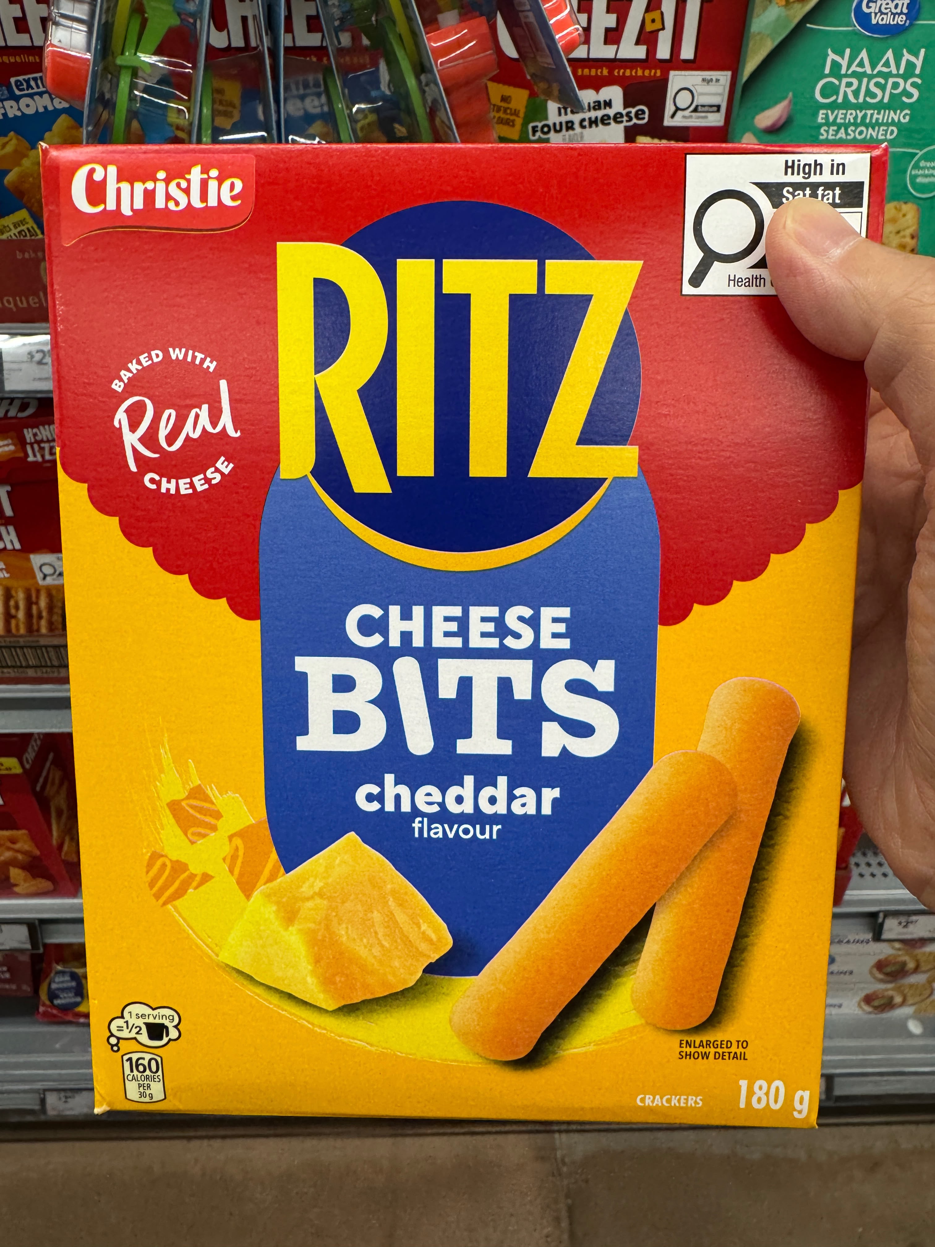 🇨🇦 RITZ Cheese Bits Cheddar Flavour 車打芝士味脆條 180g