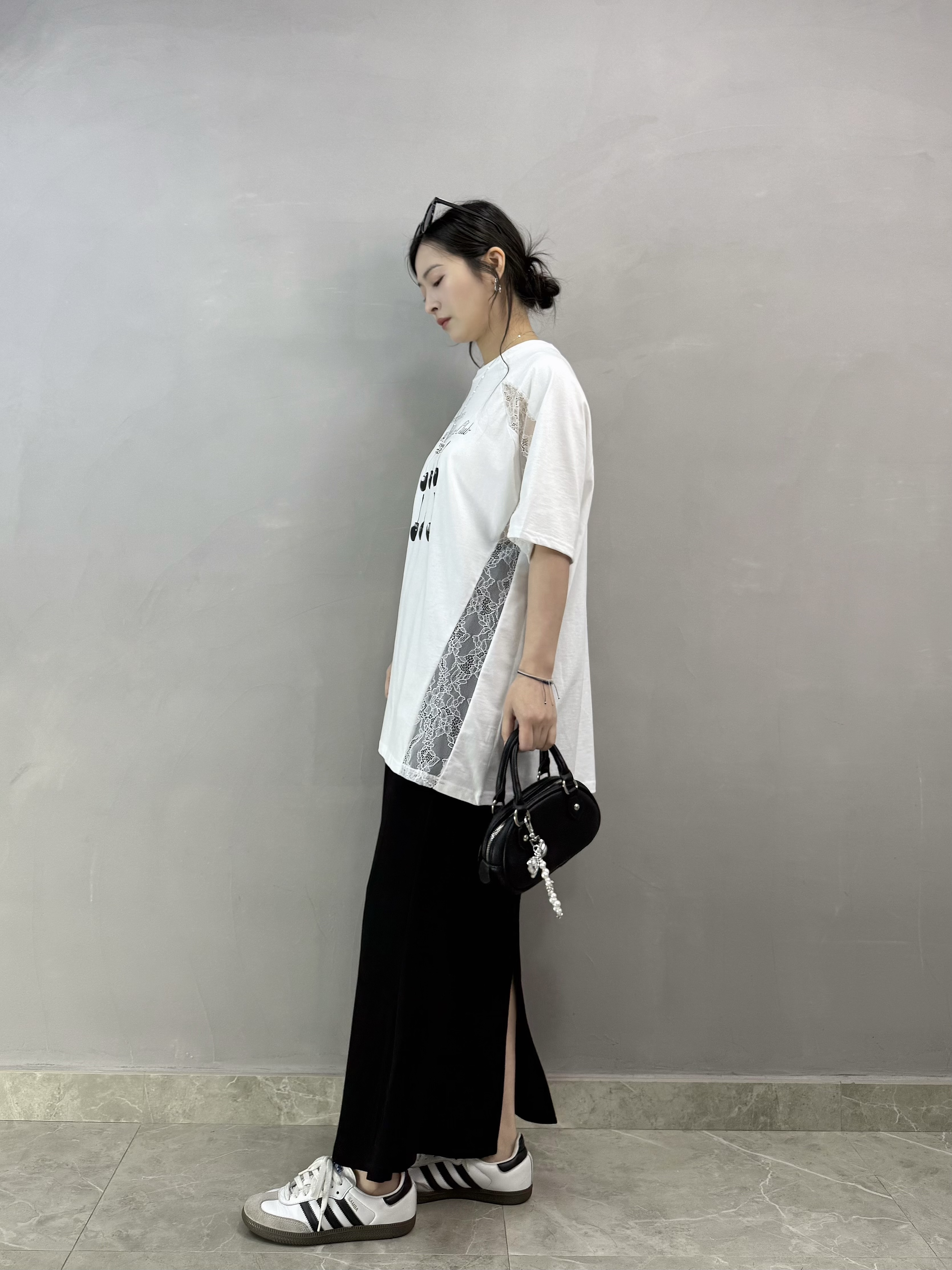 Y76 Lace 車厘子Tee