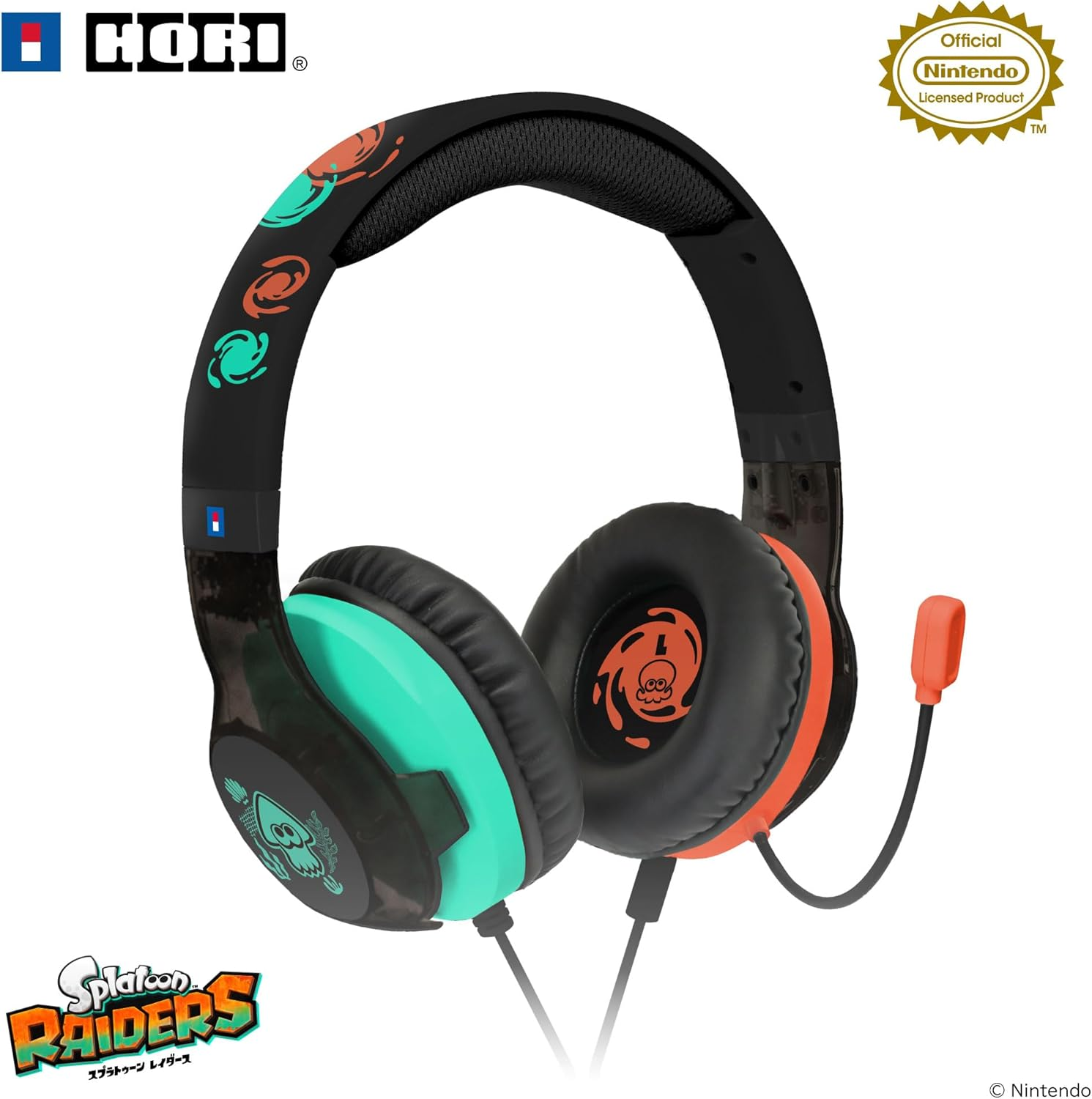 【預售 26年7月】SW2 HORI 遊戲專用耳機 標準版 斯普拉遁 塗擊隊 / Gaming Headset Standard Splatoon Raiders (NSX-240) PO0895