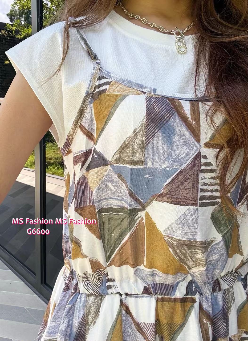 G6600 吊帶連身裙連tee set