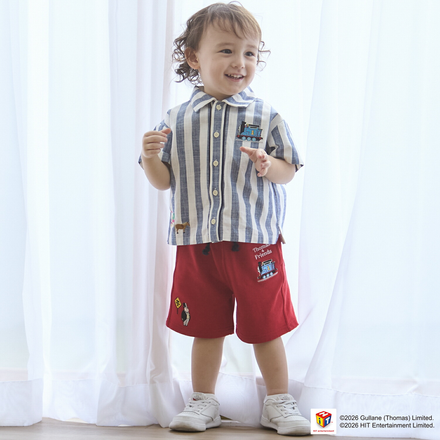 🇯🇵預訂 日本直送🇯🇵Petit Main x Thomas湯瑪士小火車系列三色刺繡棉質短褲