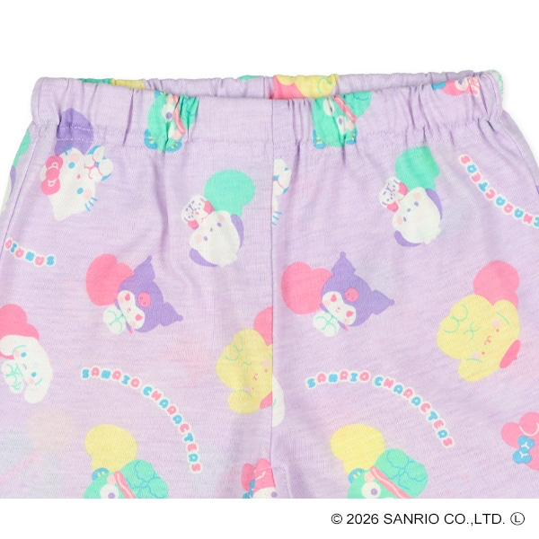 🇯🇵預訂 日本直送🇯🇵清爽材質Sanrio人物滿印絲帶短袖家居服上下套裝n