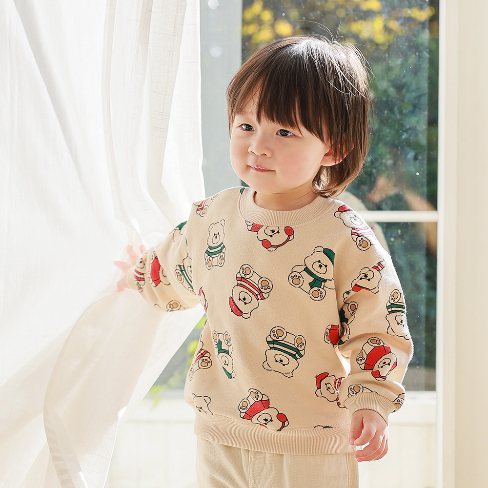 UBMOM 2023 Winter Teddy Series Berry Teddy 運動上衣-米色