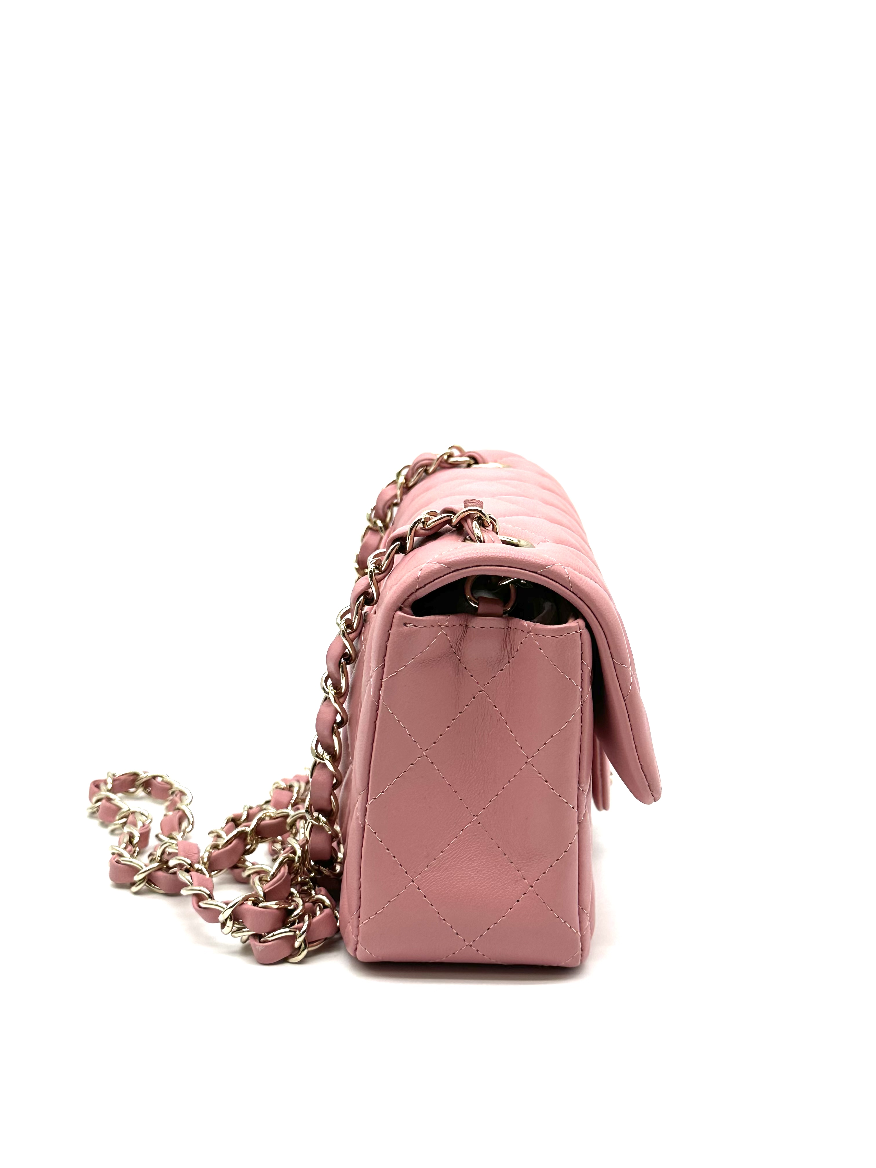 Pre-Owned CHANEL Pink Matelassé Mini Flap Bag / Product Code: 26042107