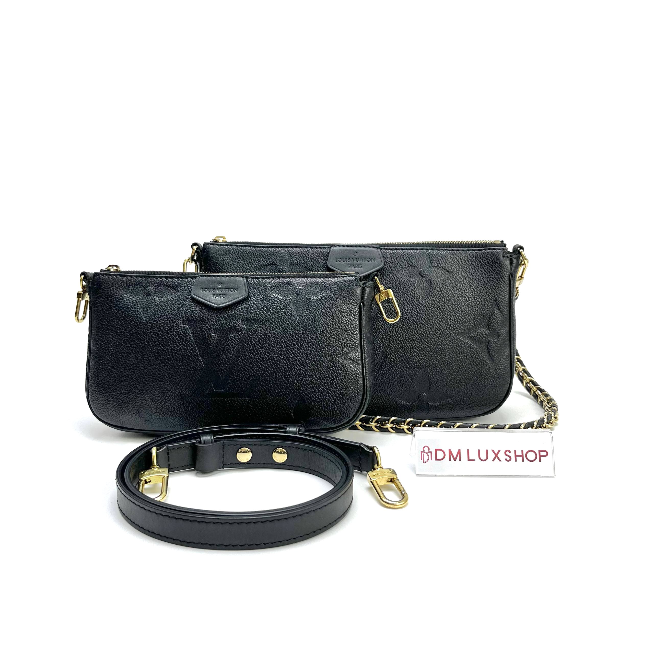 LV Black Empreinte Leather Multi Pochette Accessoires GHW