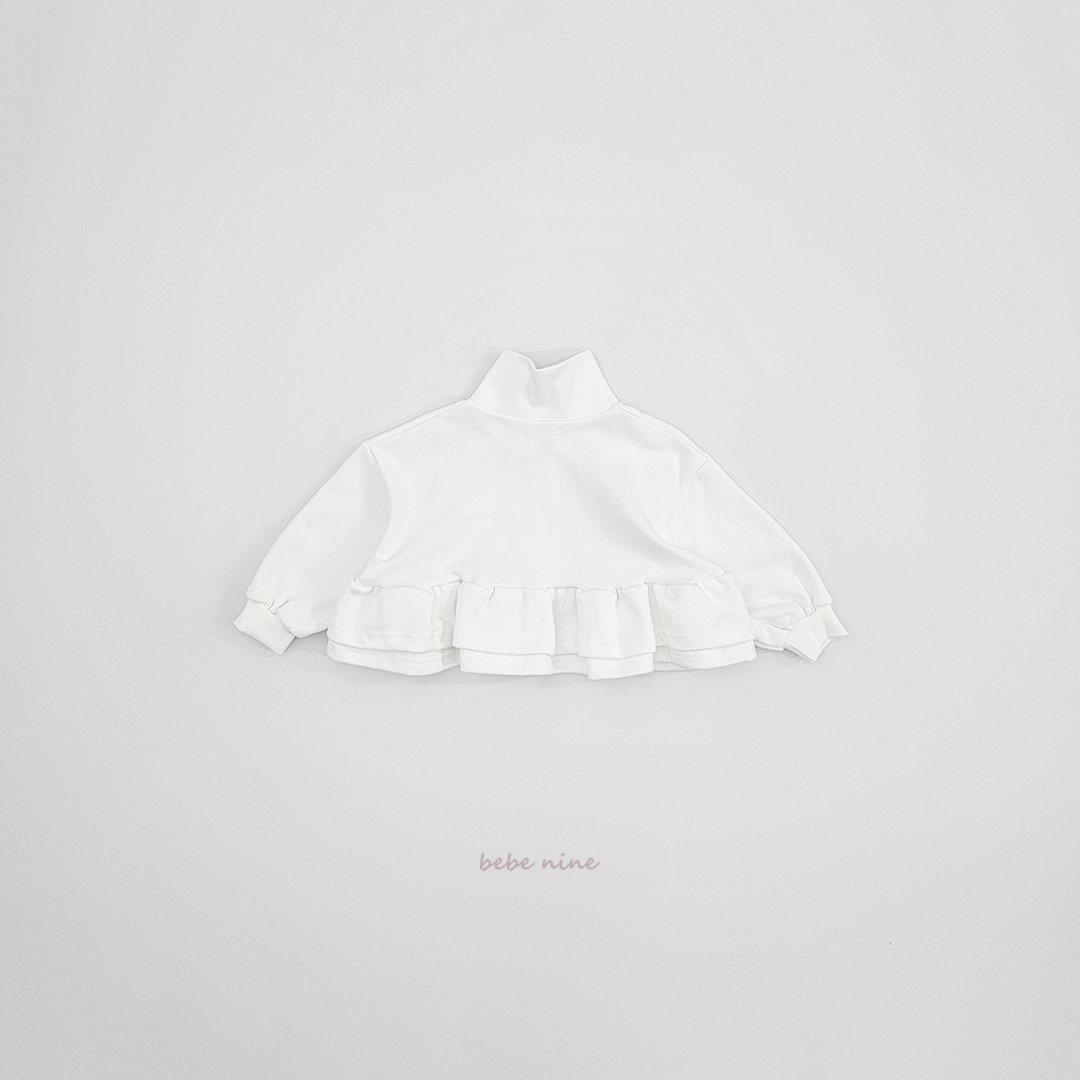 🌸預訂 韓國直送🌸🇰🇷Bebenine三色荷葉花邊下擺高領拉鍊外套